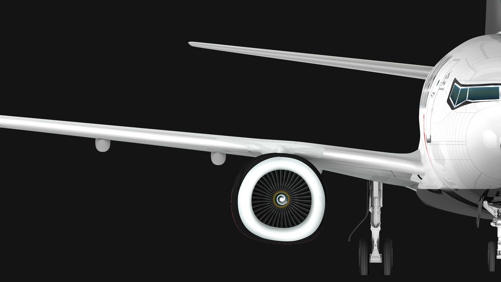 Boeing 737-800 Air Canada Low-poly 3D model_2