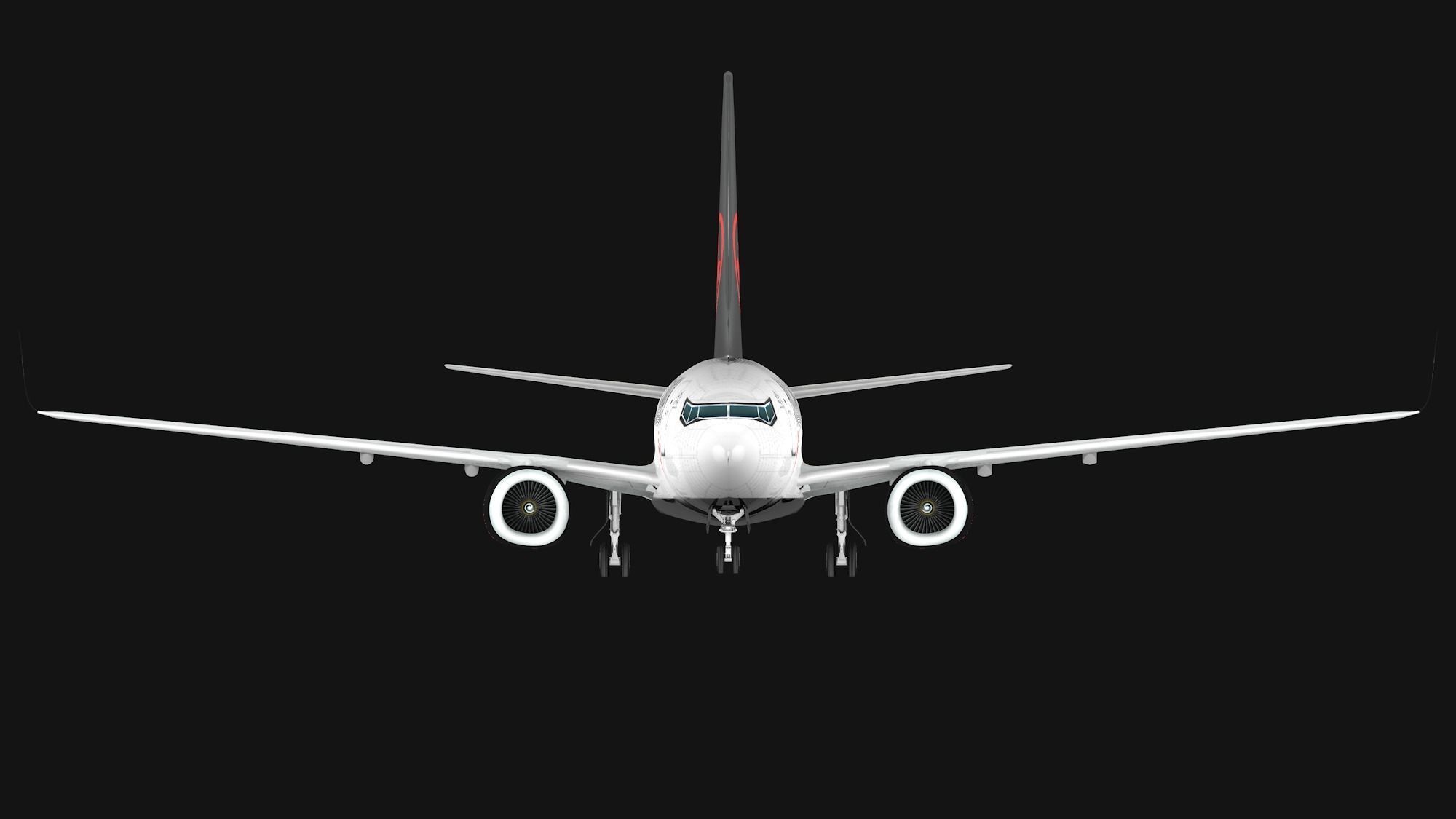Boeing 737-800 Air Canada Low-poly 3D model_3