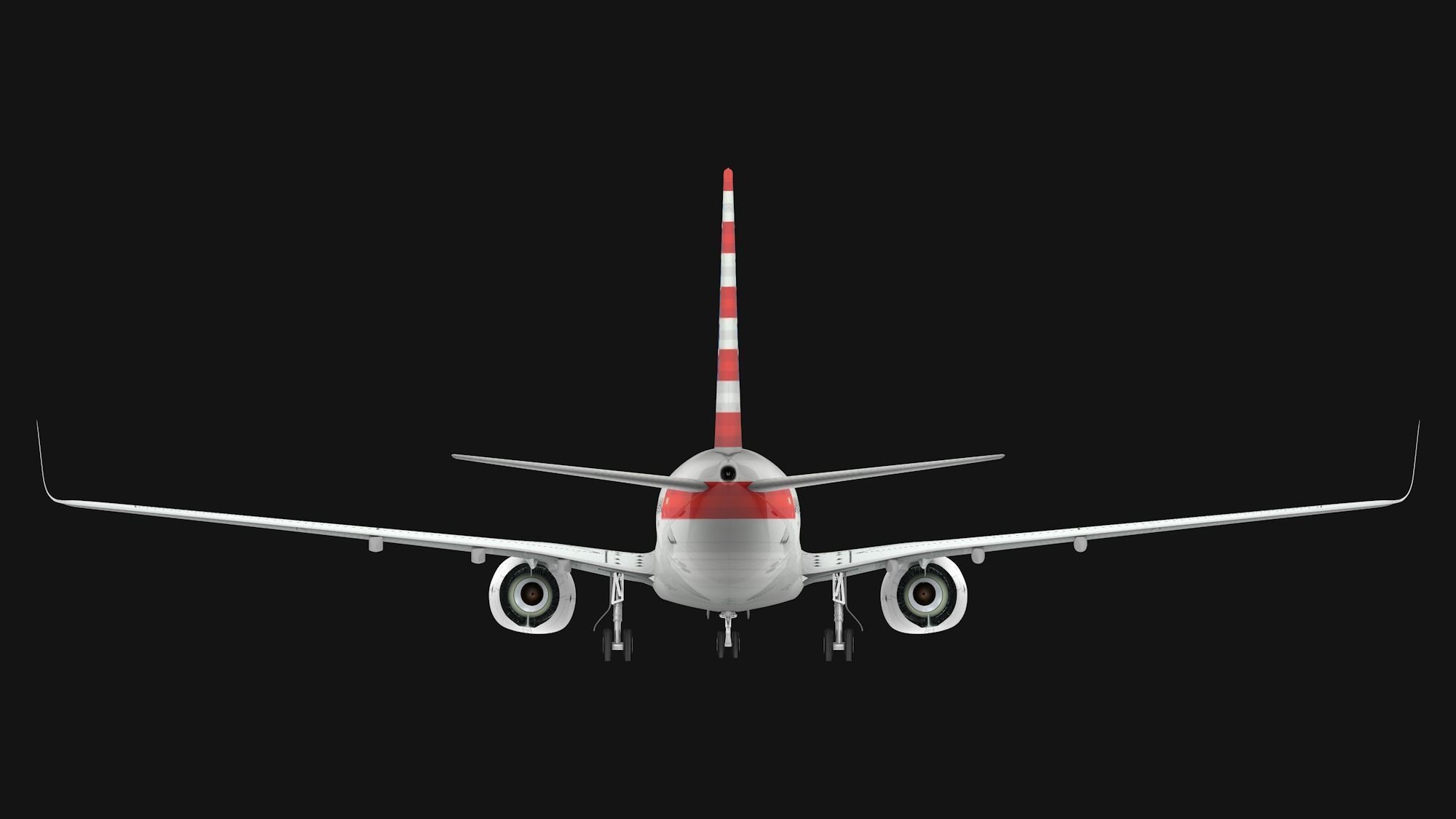 Boeing  737-800 American Airlines Low-poly 3D model_8