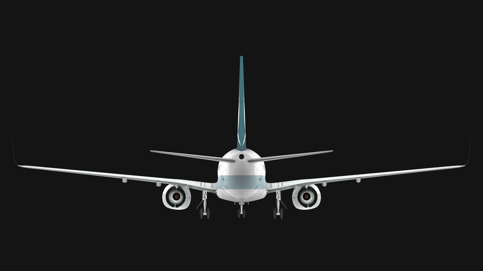 Boeing 737-800 Cathay Pacific Low-poly 3D model_8
