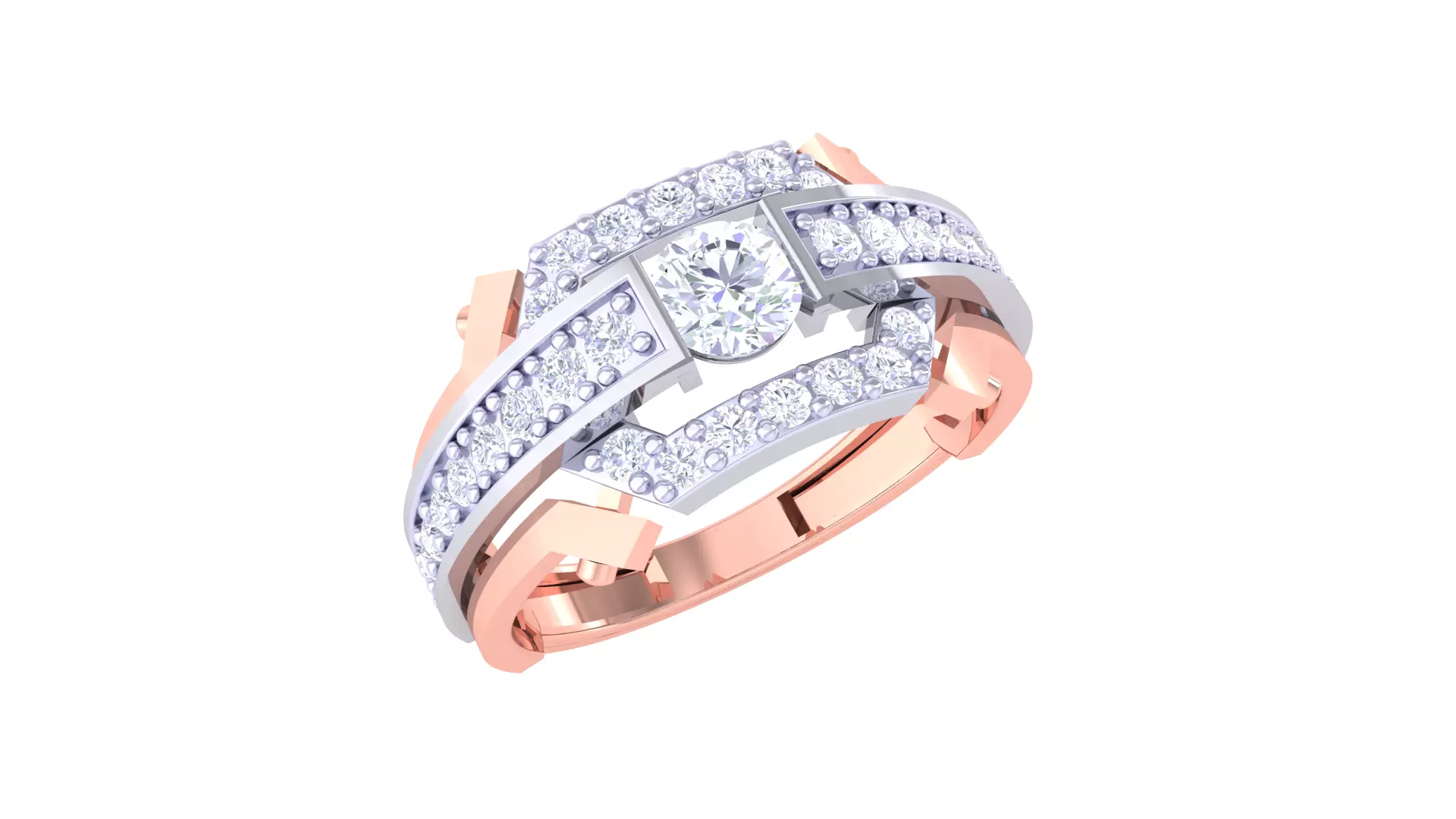 Wedding Engagement Rings 3dm STL OBJ FBX Renders Details 3D print model_0