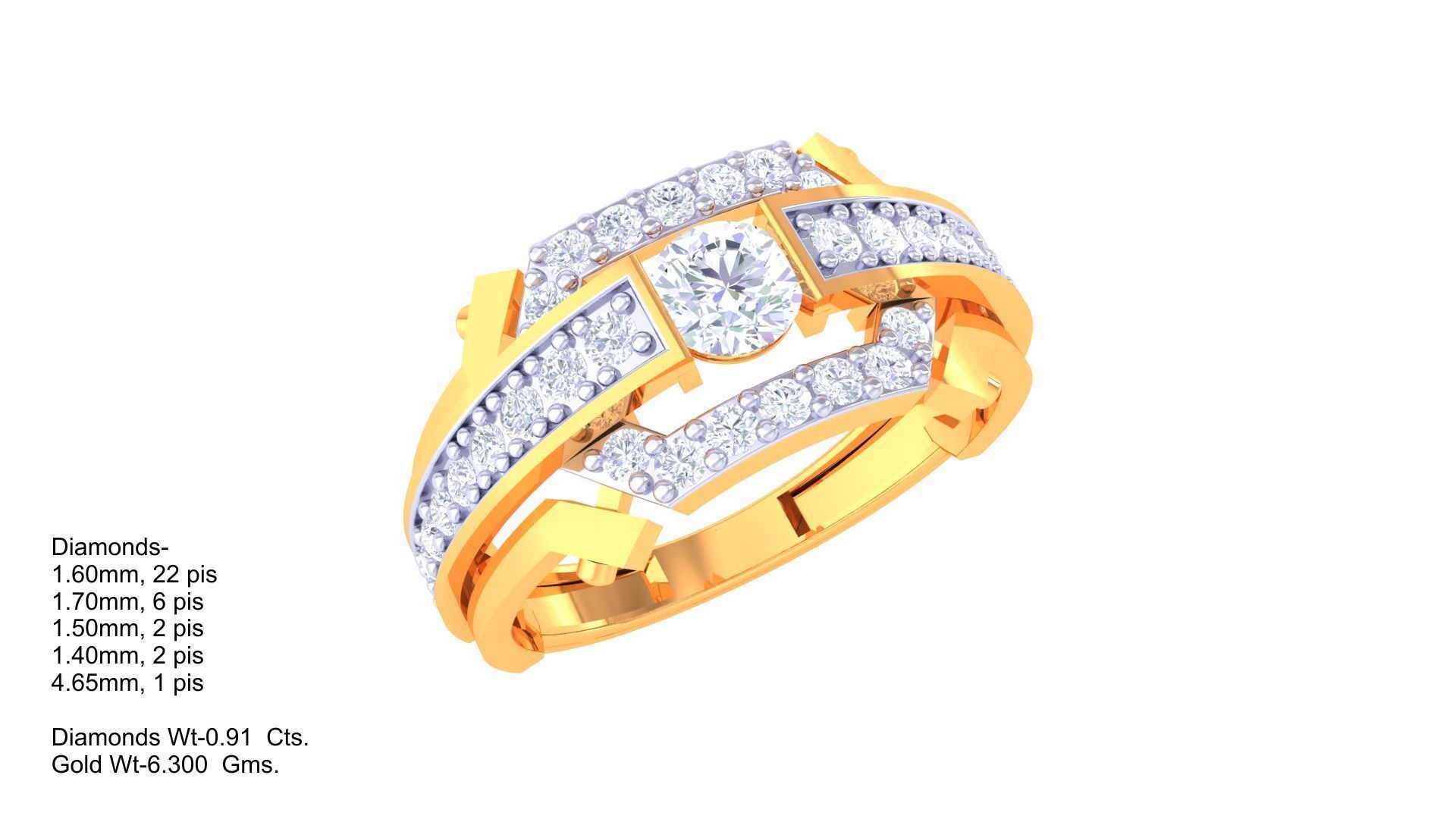 Wedding Engagement Rings 3dm STL OBJ FBX Renders Details 3D print model_1