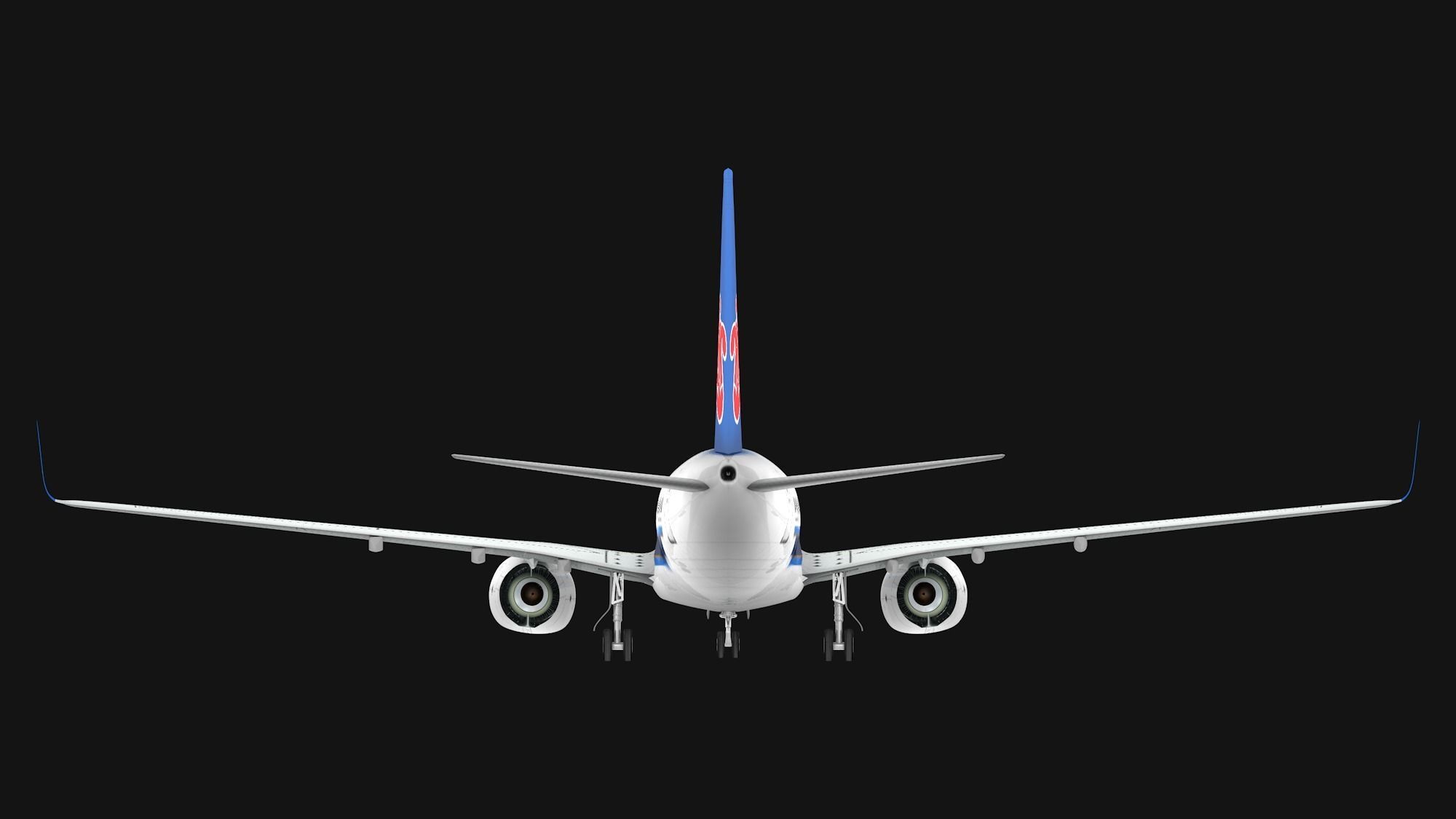 Boeing  737-800 China Southern Airlines Low-poly 3D model_8