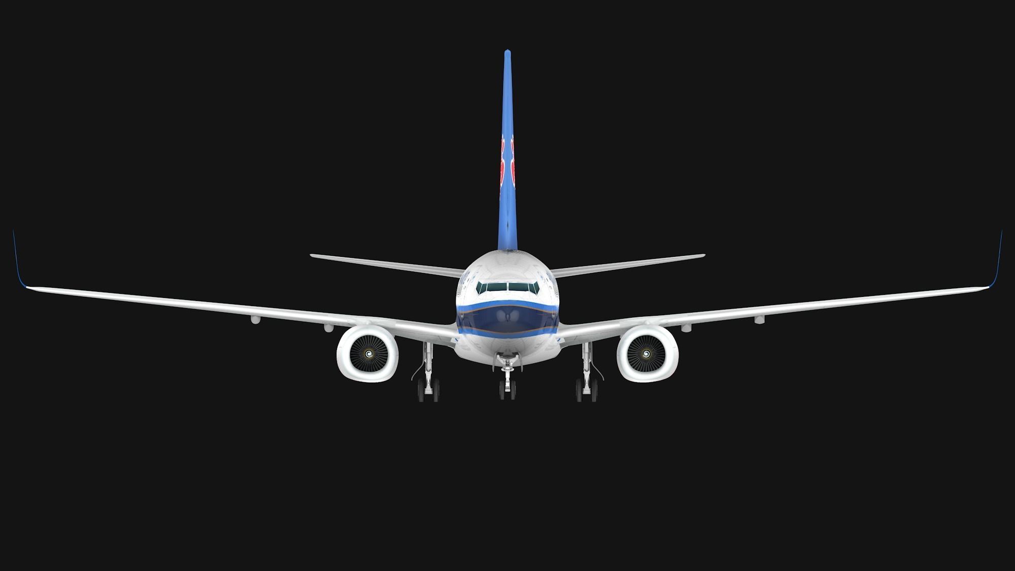 Boeing  737-800 China Southern Airlines Low-poly 3D model_3