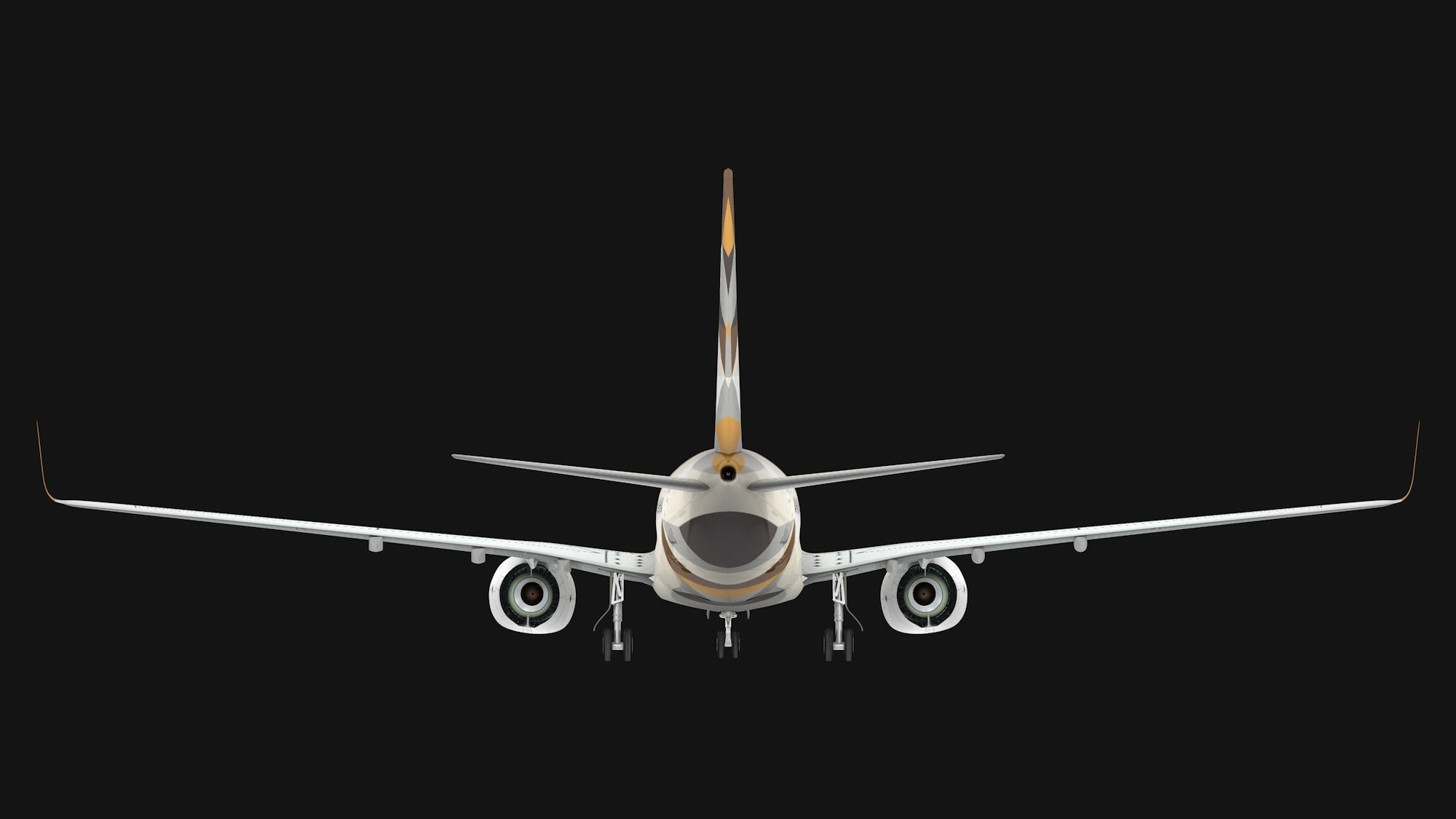 Boeing 737-800 Etihad Airways Low-poly 3D model_8