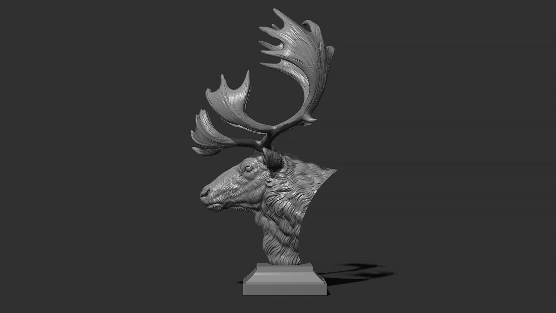 Reindeer head 3D print model_13