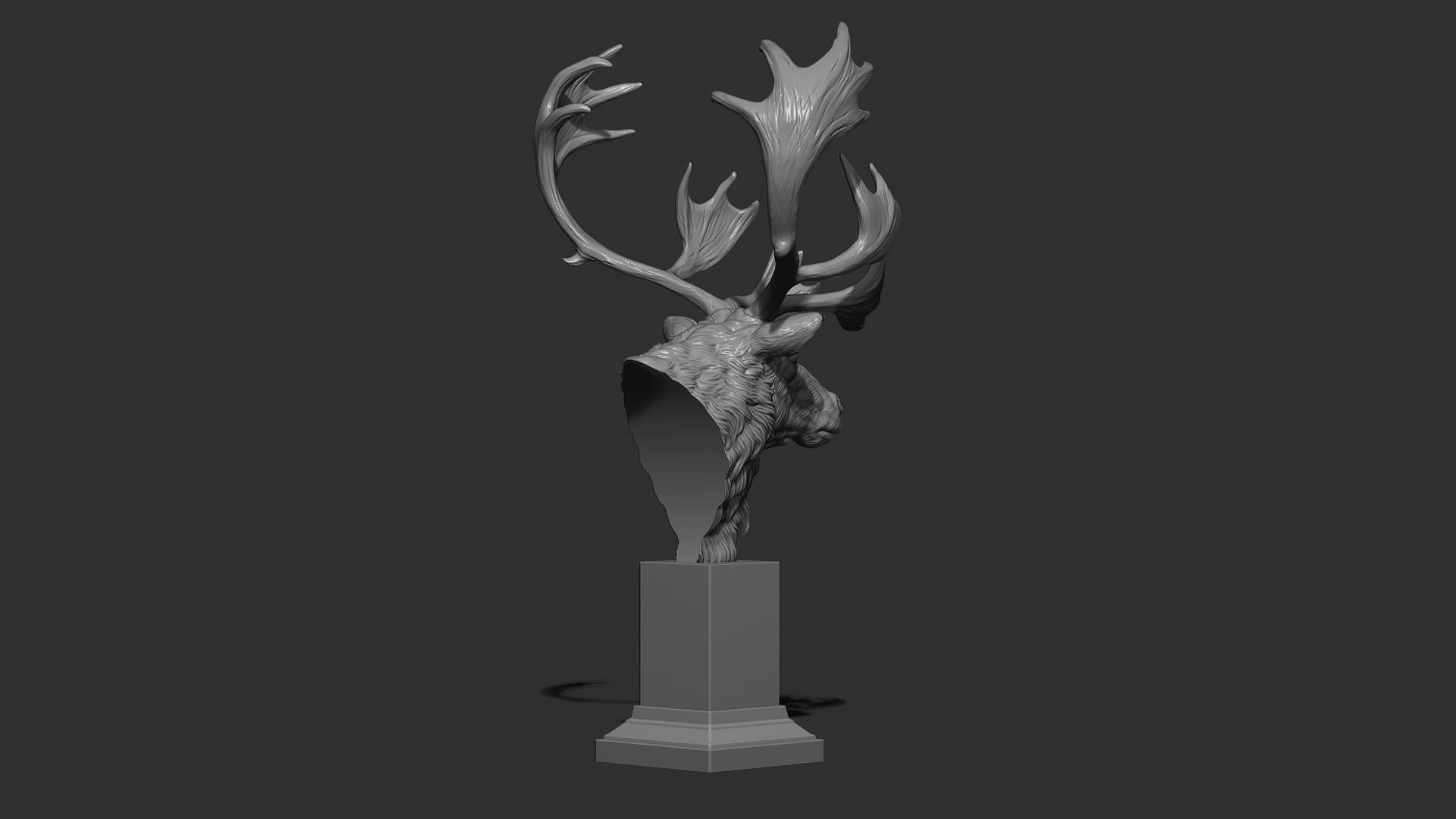 Reindeer head 3D print model_19