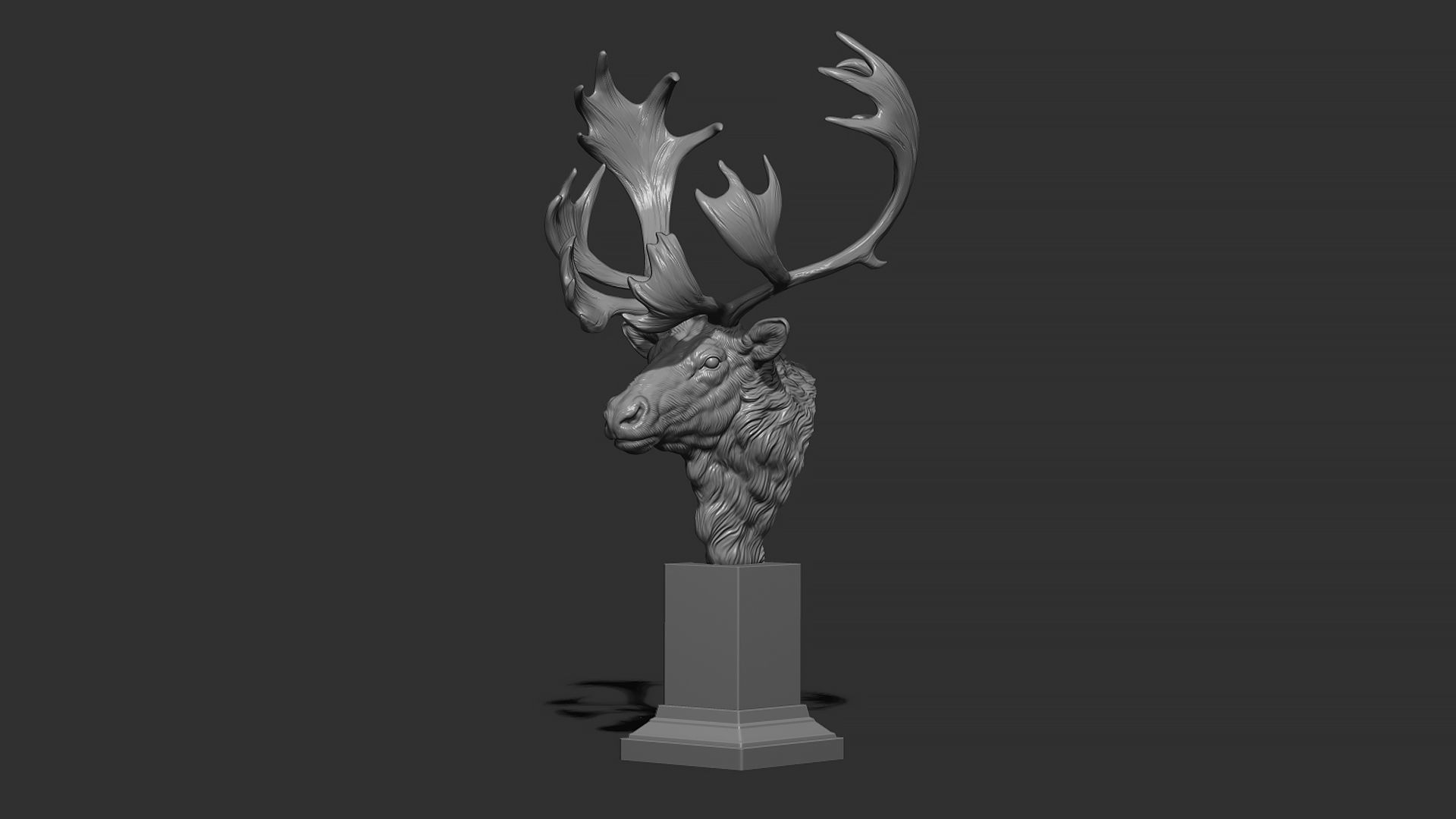 Reindeer head 3D print model_17