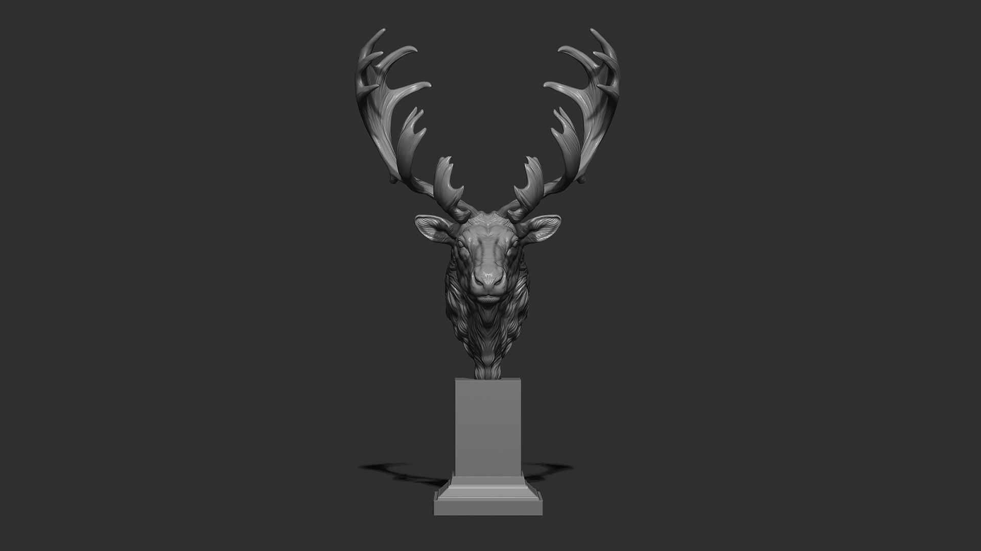 Reindeer head 3D print model_18