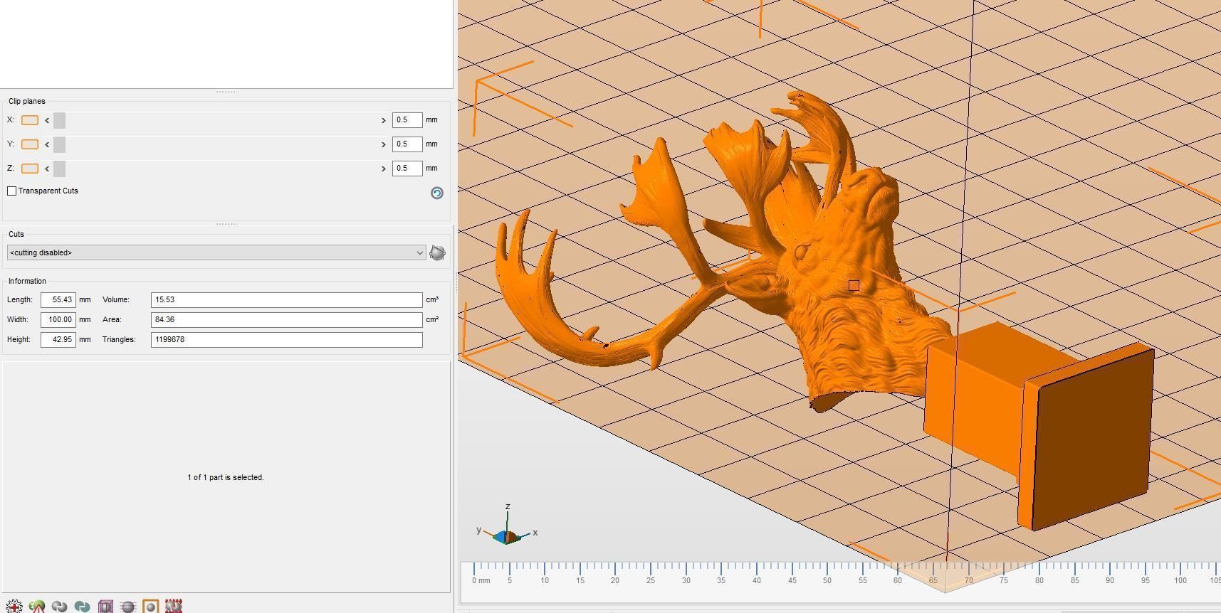 Reindeer head 3D print model_23
