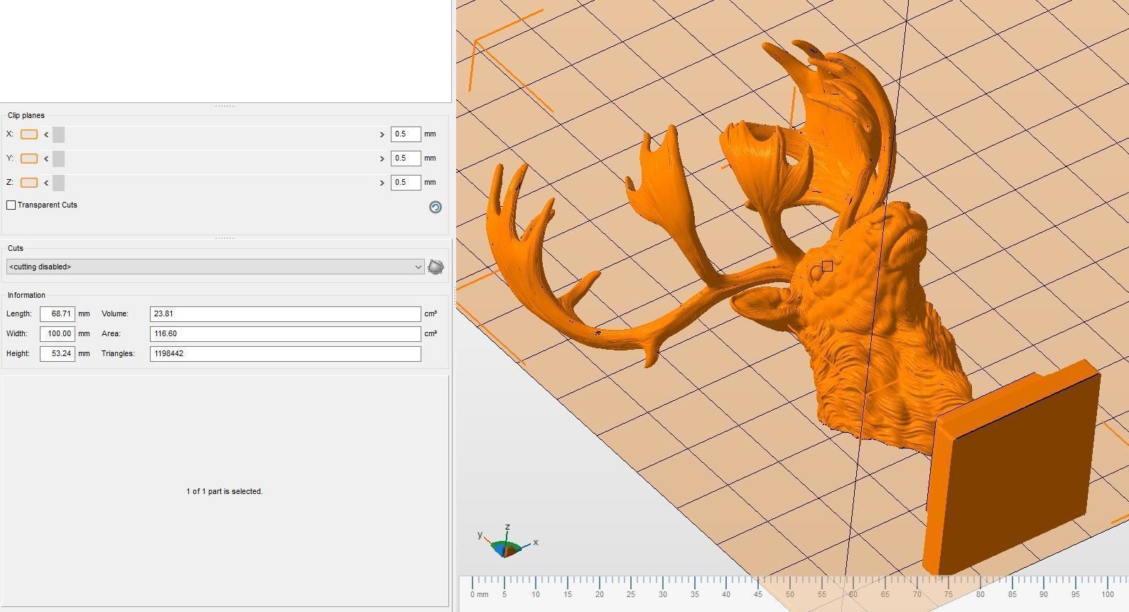 Reindeer head 3D print model_22
