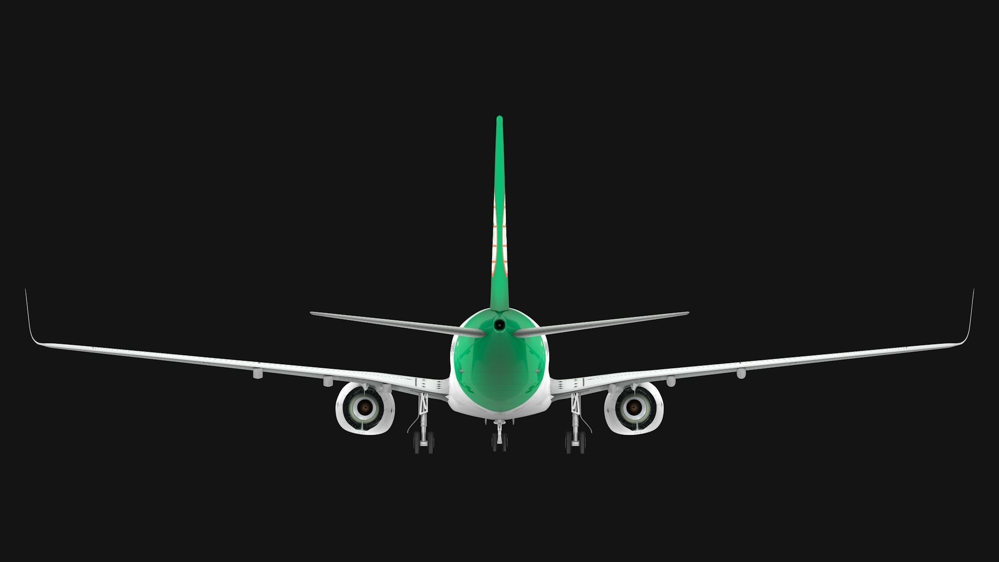 Boeing 737-800 EVA Air Low-poly 3D model_8