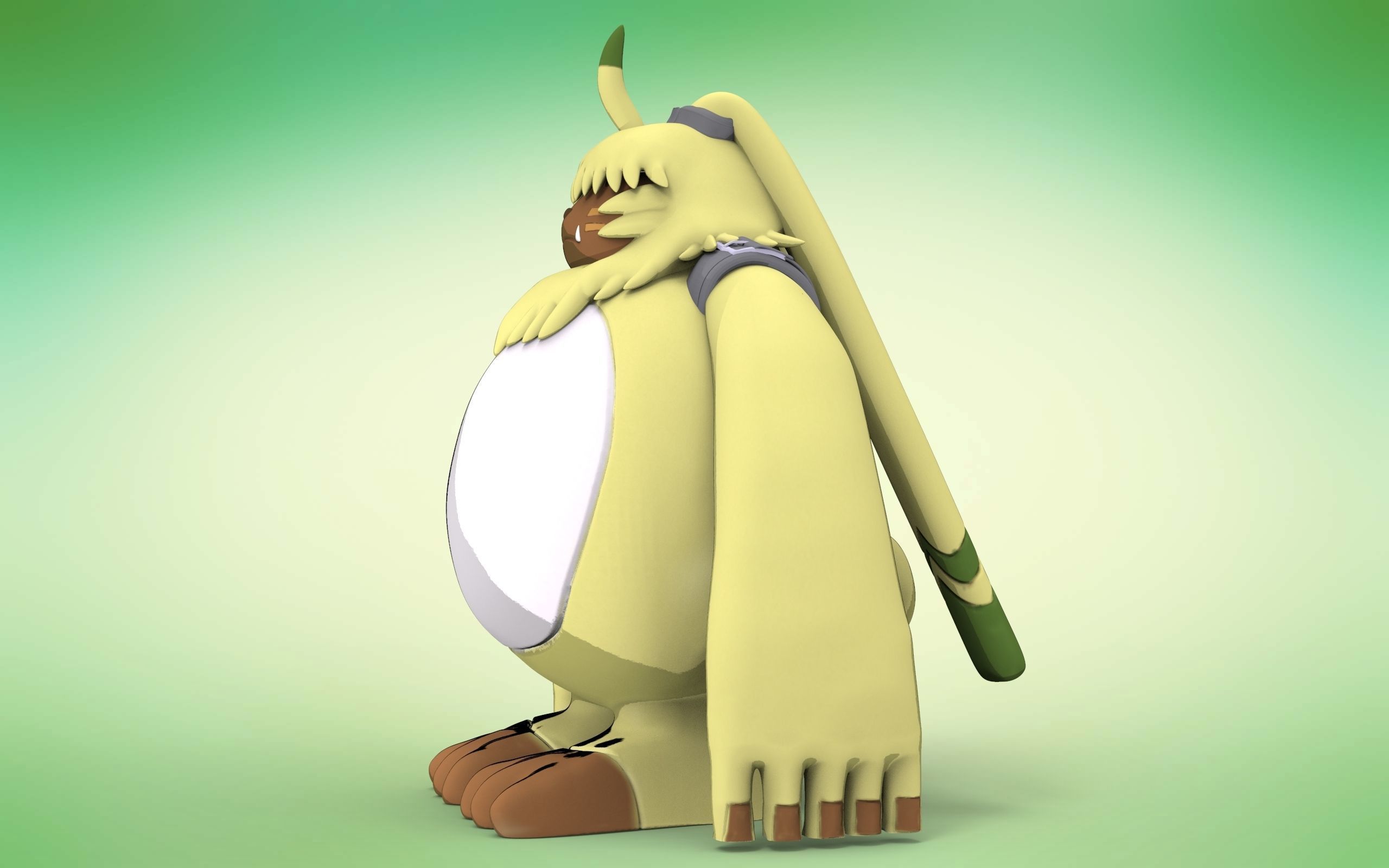 Angoramon Digimon Ghost game 3D print model_7