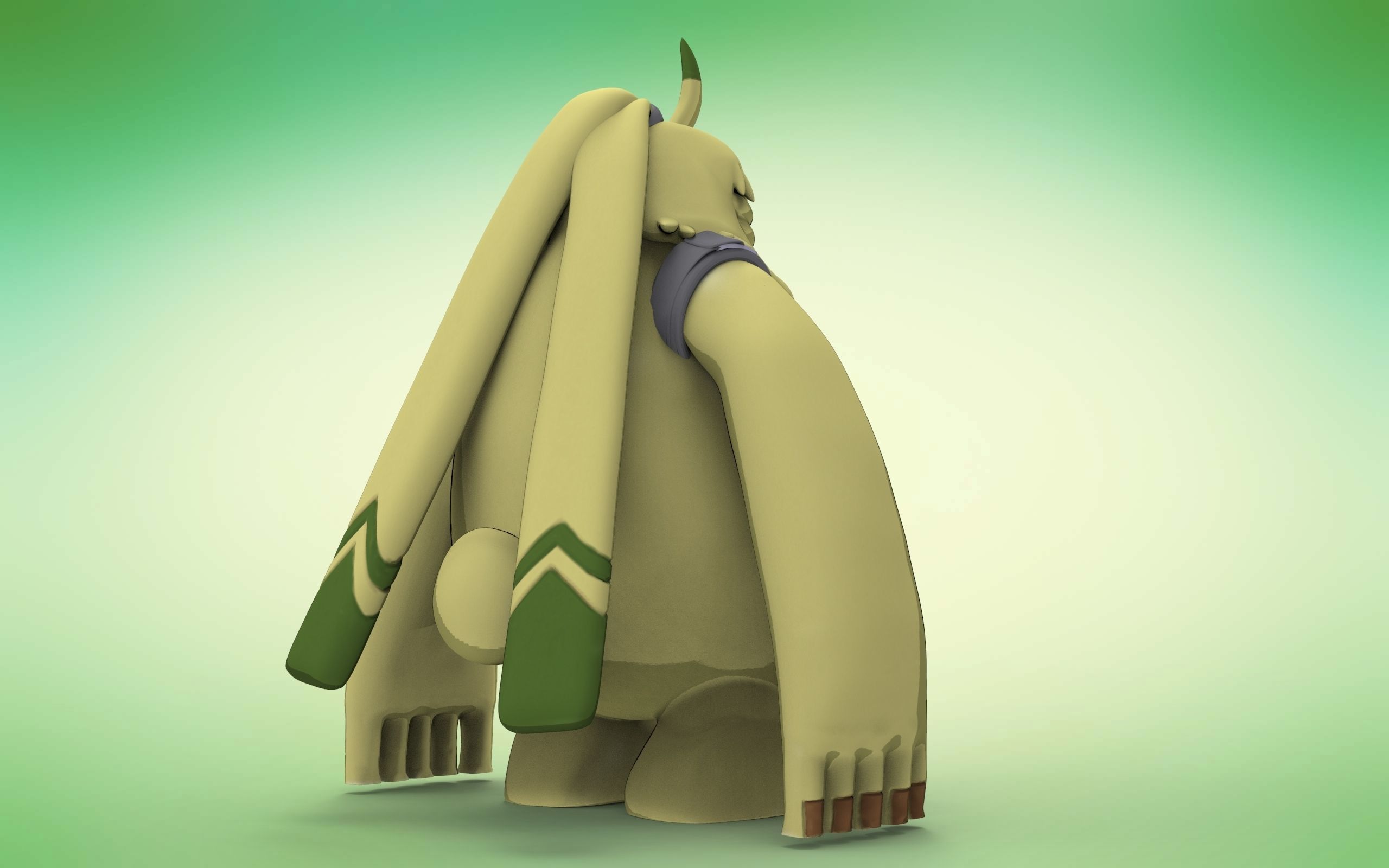 Angoramon Digimon Ghost game 3D print model_6