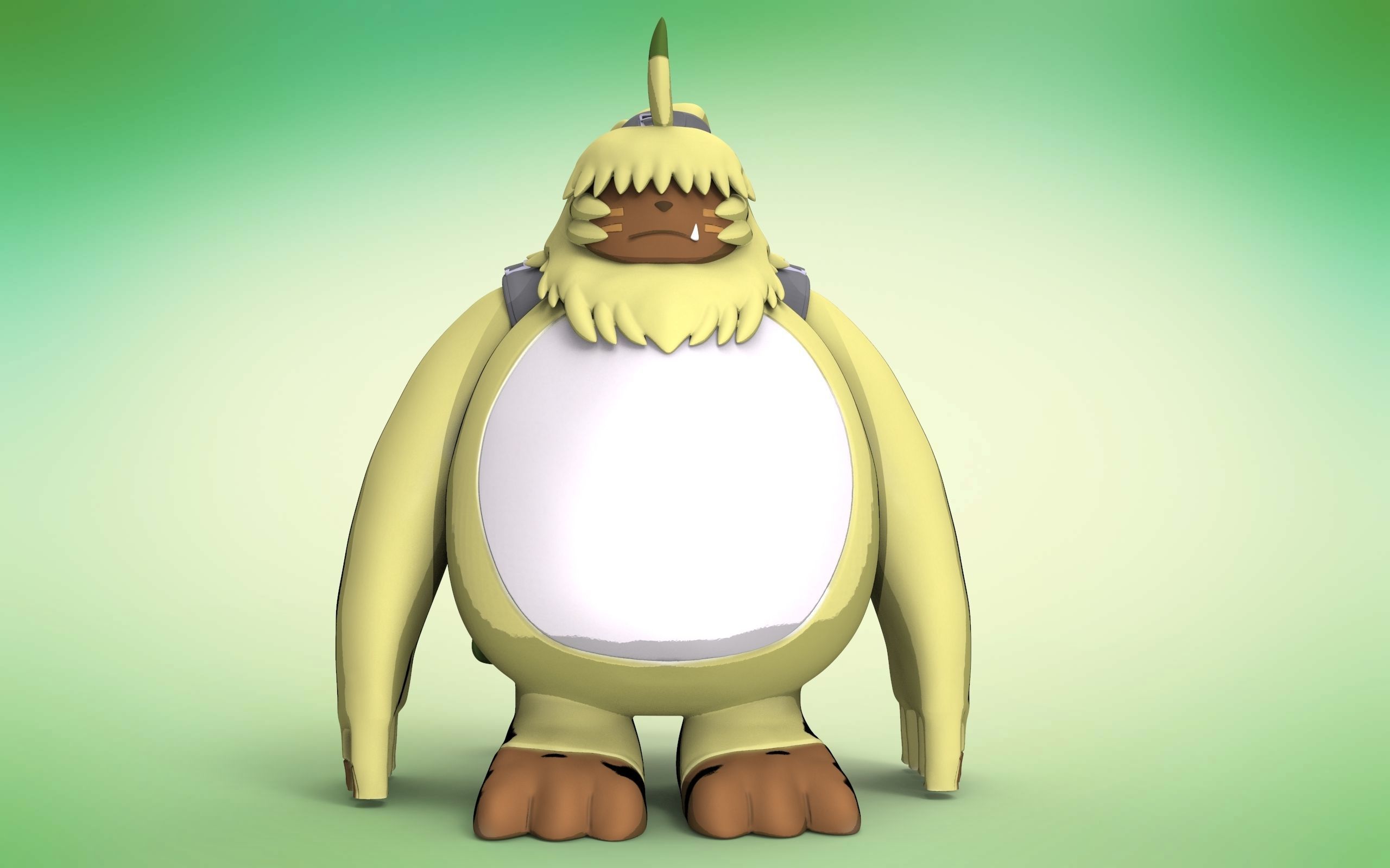 Angoramon Digimon Ghost game 3D print model_8