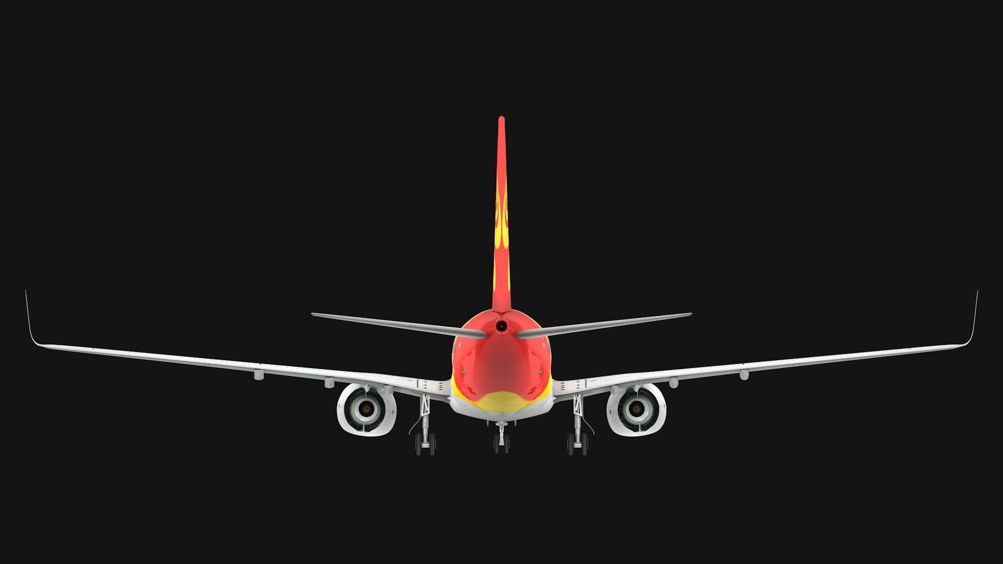 Boeing 737-800 Hainan Airlines Low-poly 3D model_8