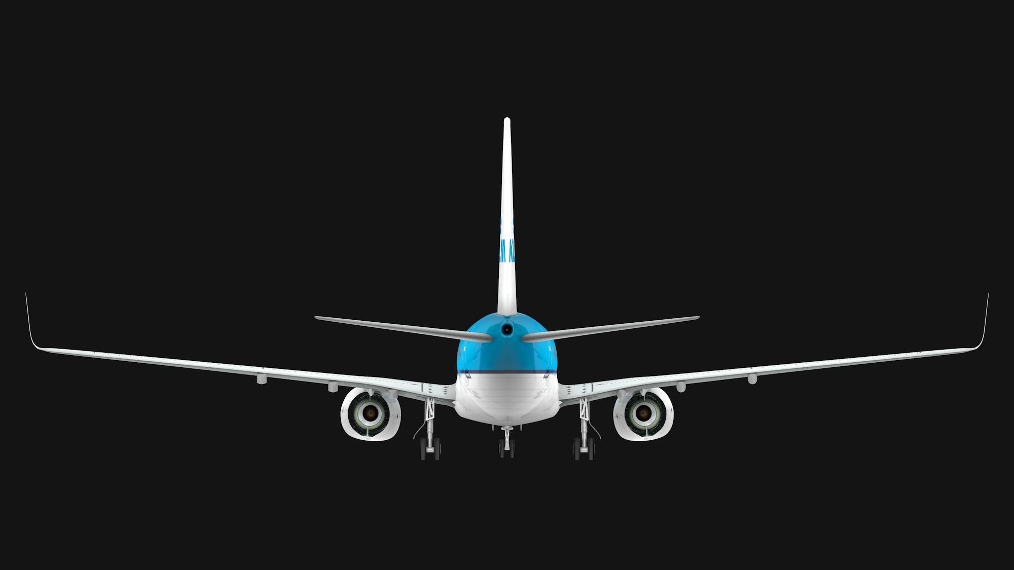 Boeing 737-800 KLM Low-poly 3D model_8