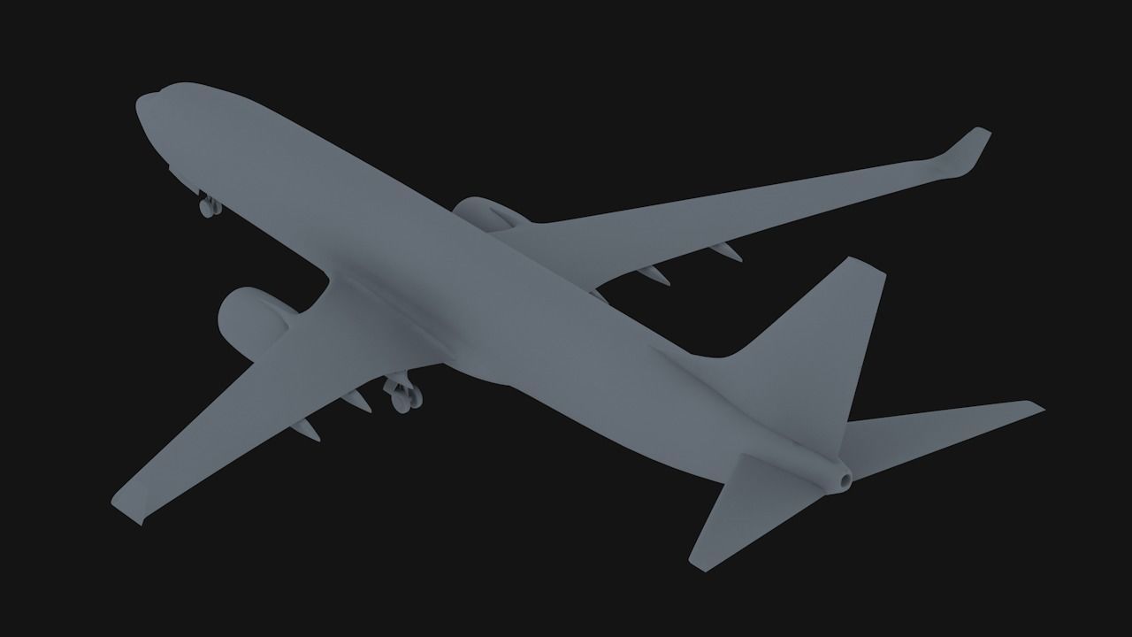 Boeing 737-800 KLM Low-poly 3D model_21