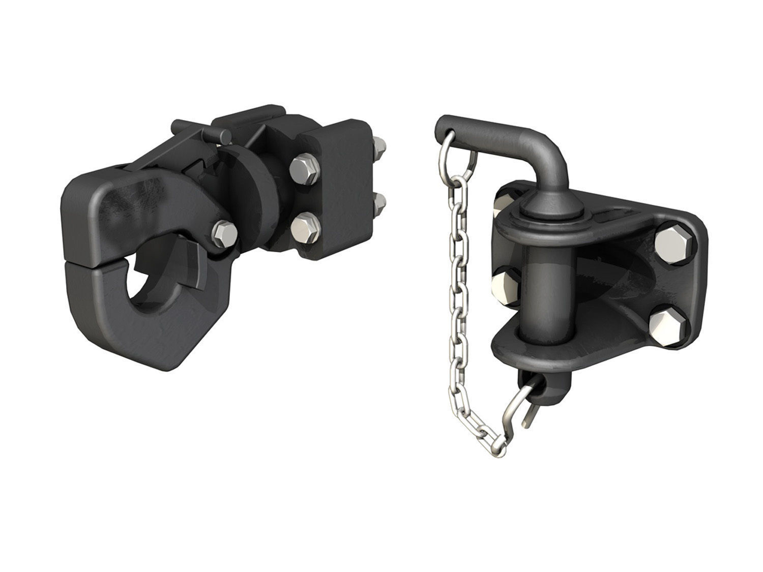 Trailer hitch Tow eye 3D Model .obj .3ds .c4d .lwo .lw .lws