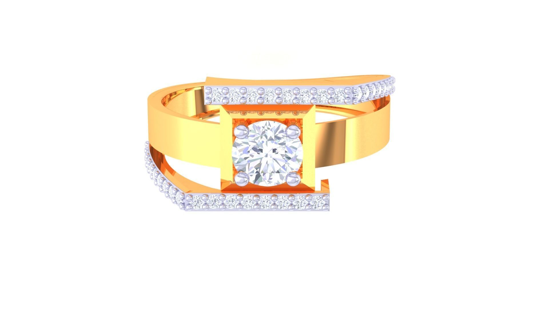 Wedding Engagement Rings 3dm STL OBJ FBX Renders Details 3D print model_3