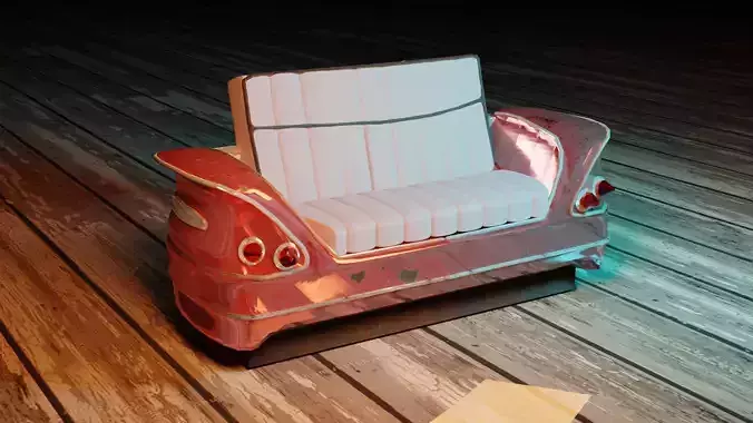 Sofa with vehicle built up