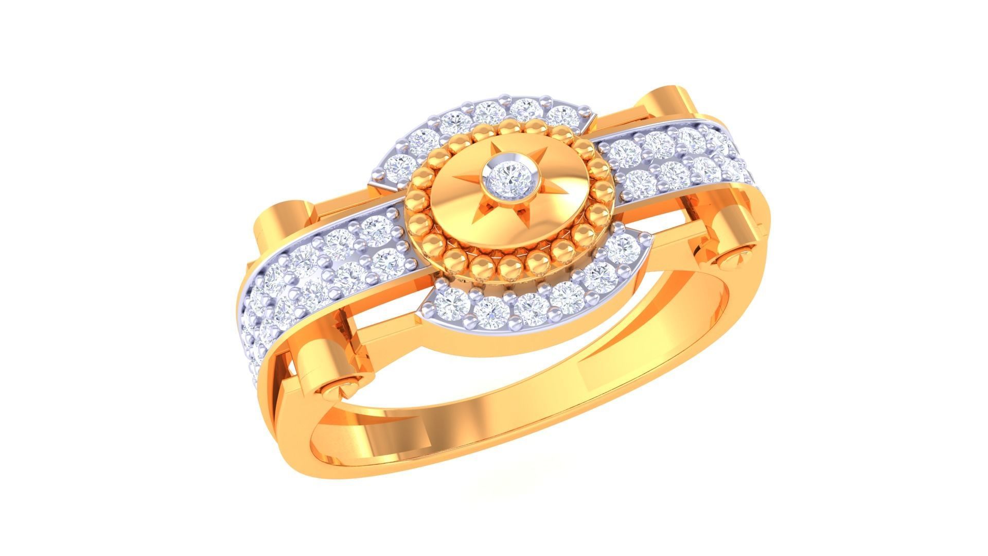 Wedding Engagement Rings 3dm STL OBJ FBX Renders Details 3D print model_2