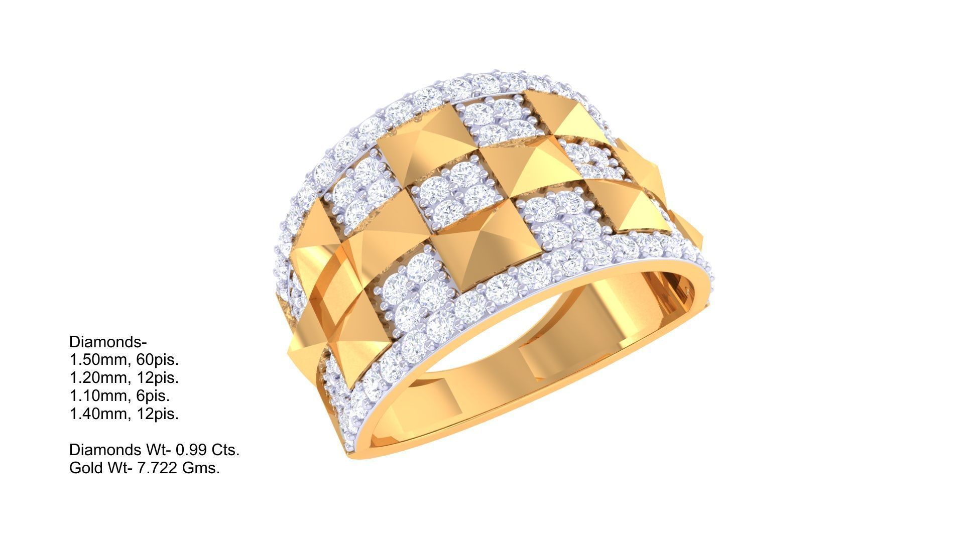 Wedding Engagement Rings 3dm STL OBJ FBX Renders Details 3D print model_1