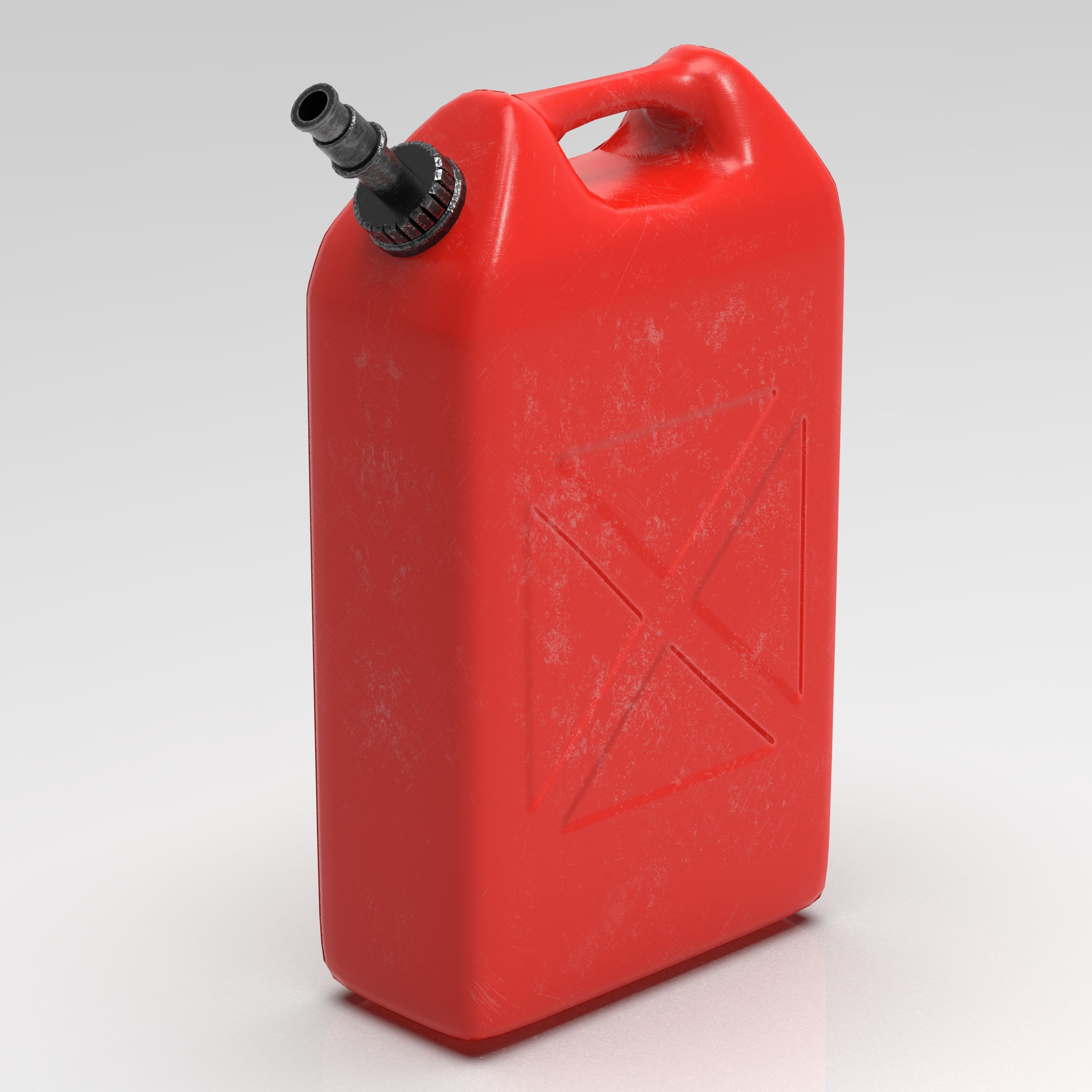 Fuel Can Canister Tank Low-poly 3D model_3