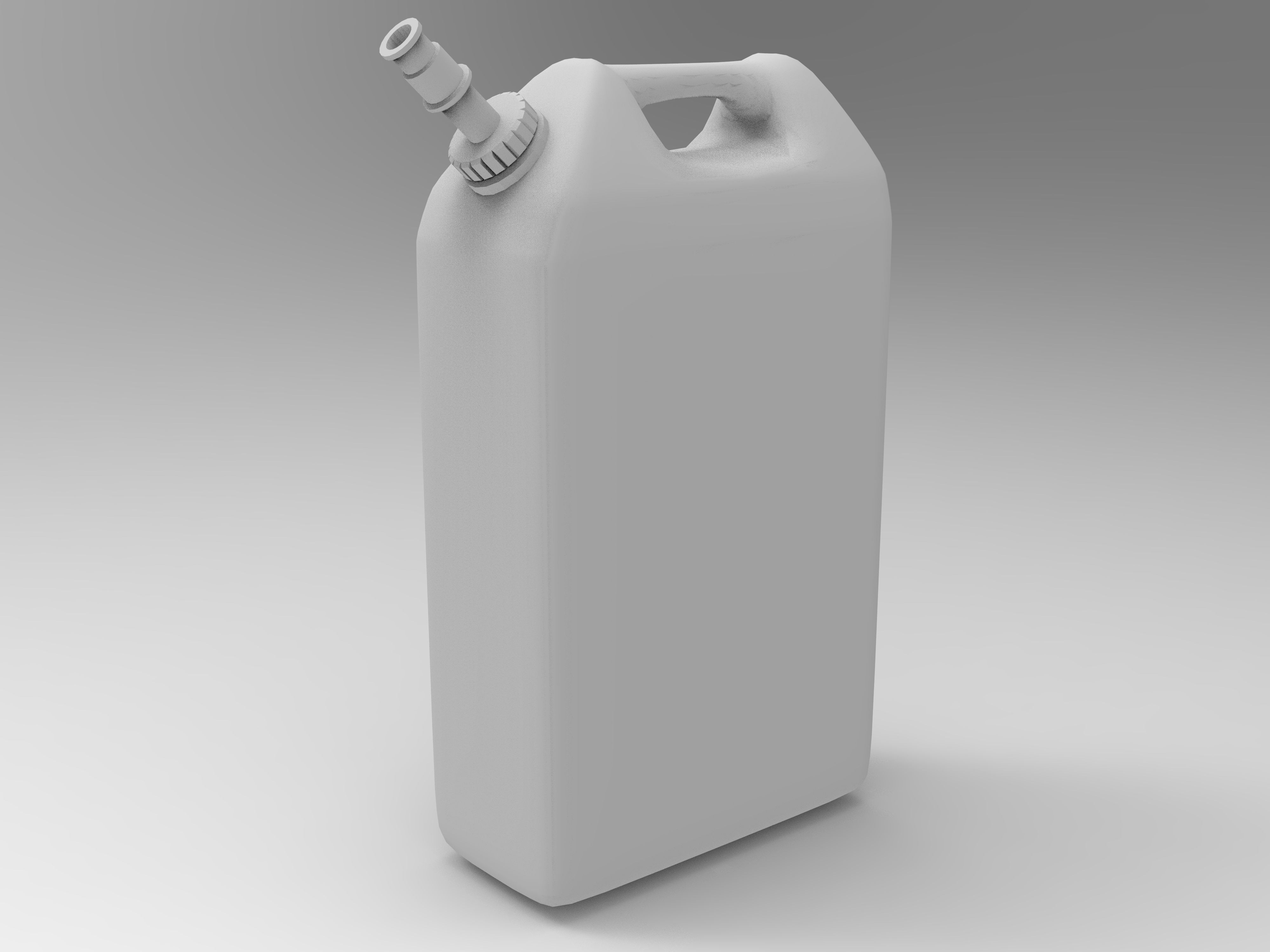 Fuel Can Canister Tank Low-poly 3D model_4