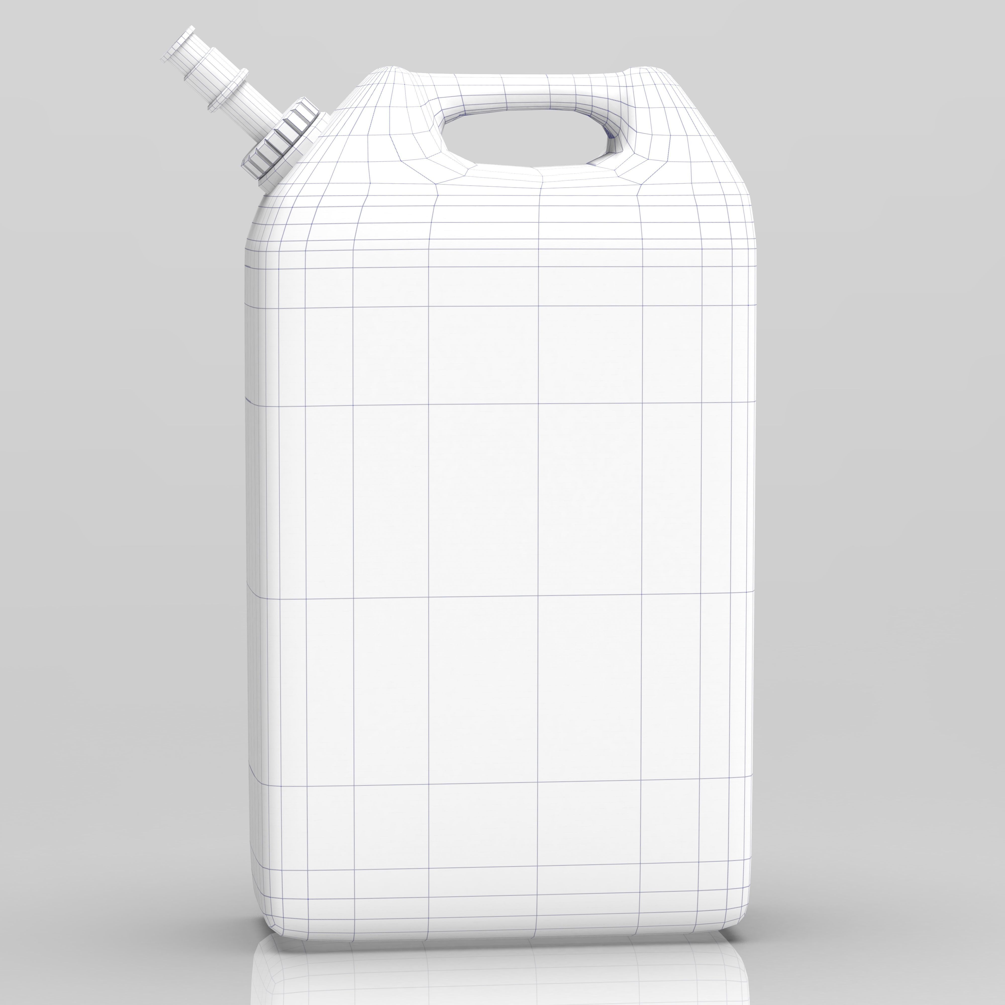 Fuel Can Canister Tank Low-poly 3D model_2