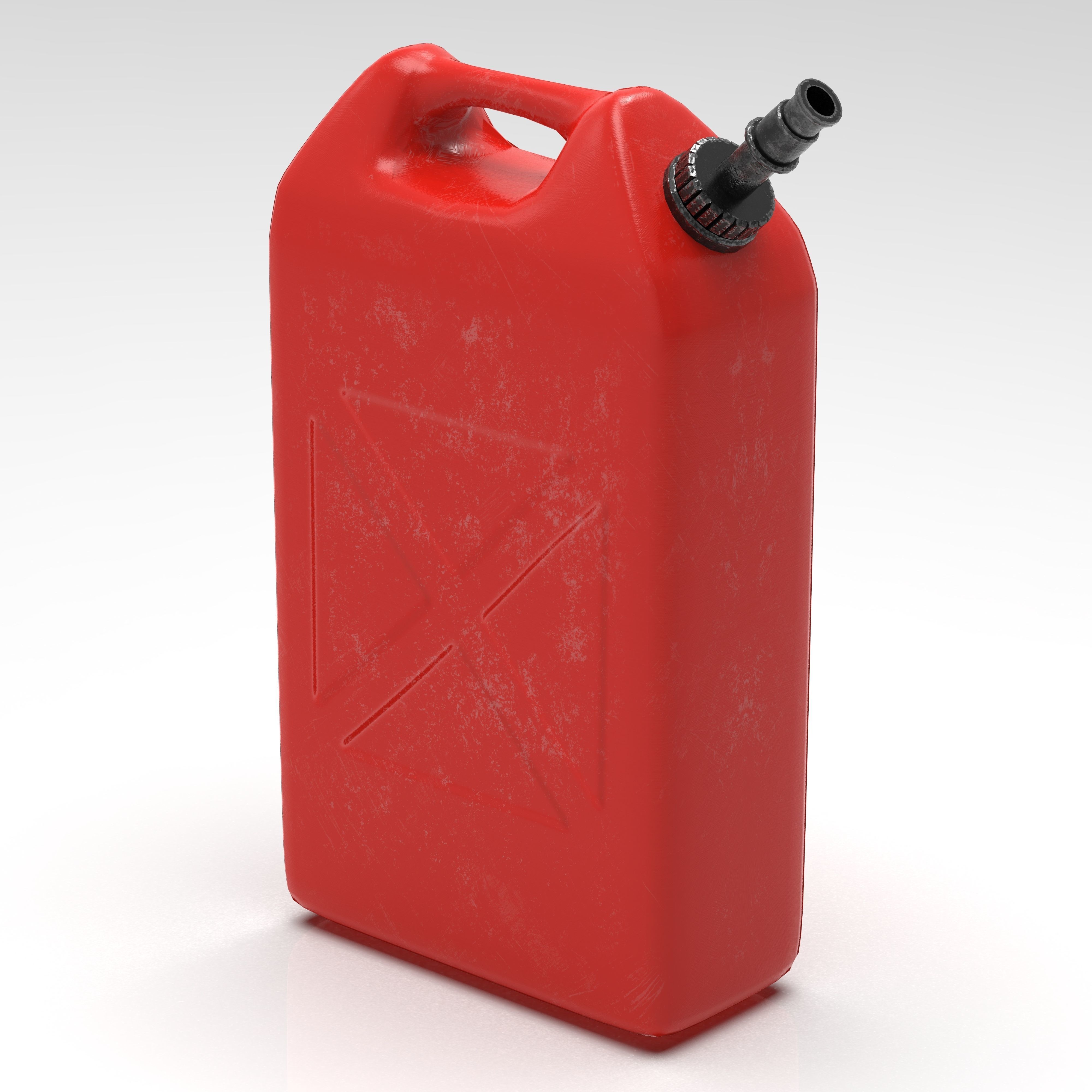 Fuel Can Canister Tank Low-poly 3D model_5