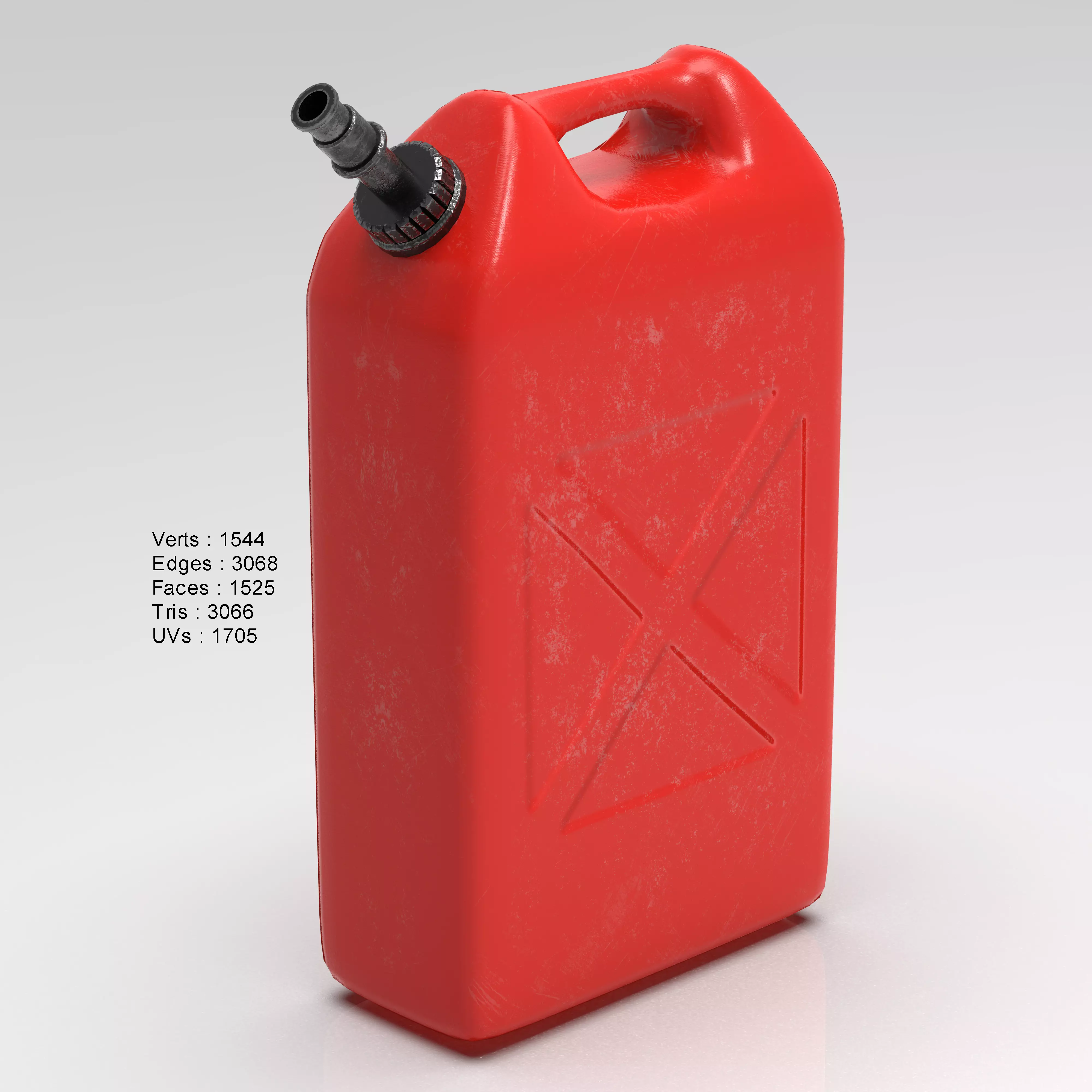 Fuel Can Canister Tank Low-poly 3D model_0