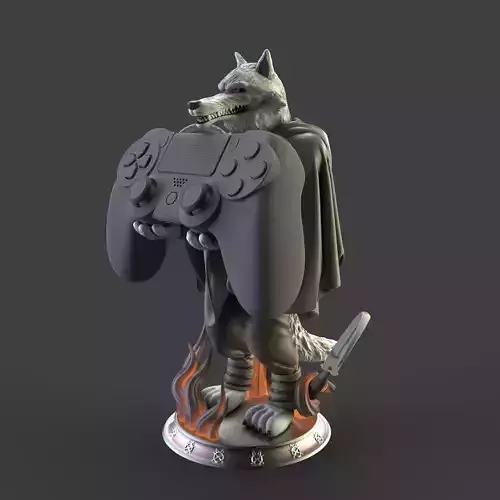 JOYSTICK HOLDER WOLF PUSS IN BOOTS 3D print model