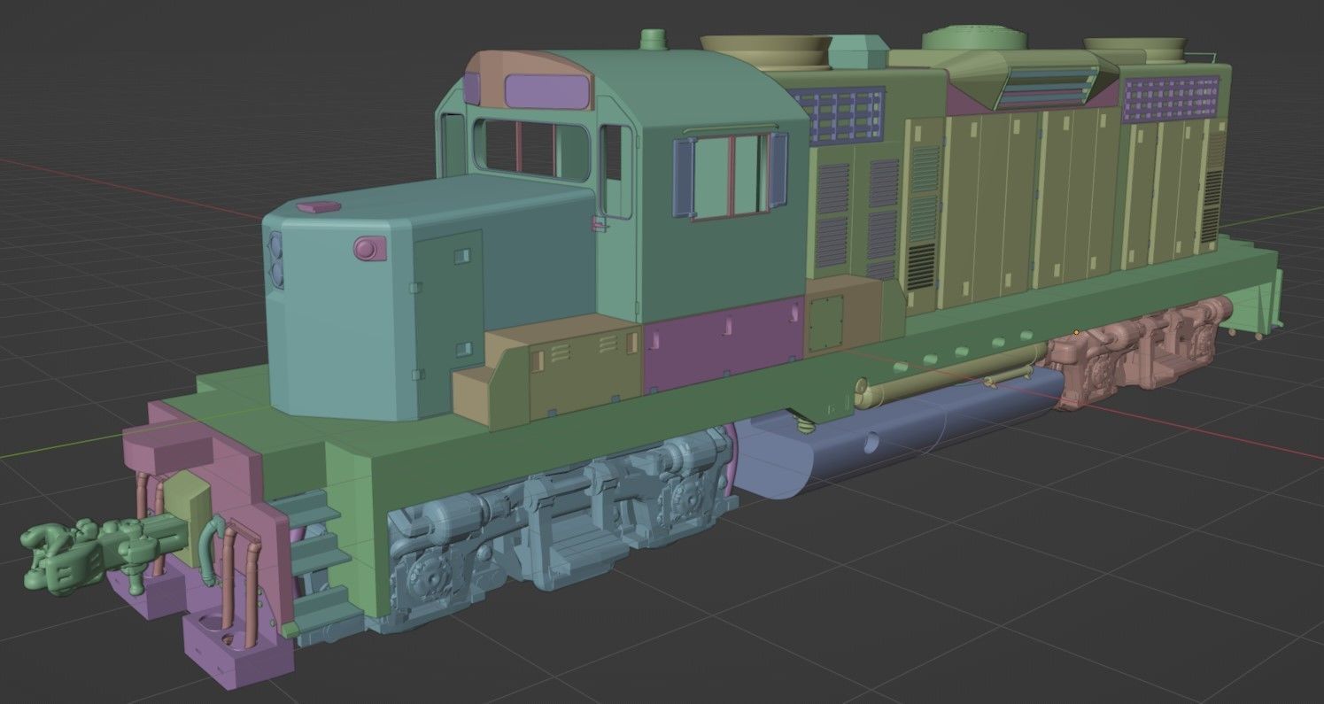 EMD GP20 Diesel Train Locomotive PRINT READY 3D print model_3