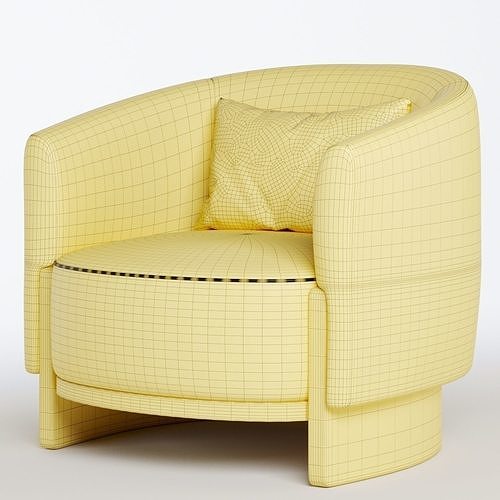 HUG Armchair by Parla design 3D model 6