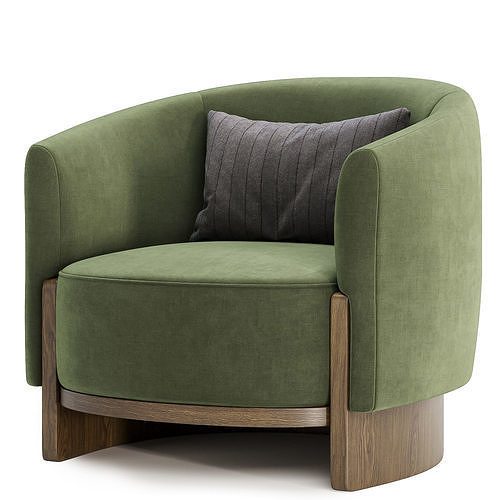 HUG Armchair by Parla design 3D model 4