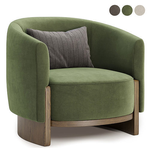 HUG Armchair by Parla design 3D model 2