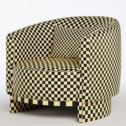 HUG Armchair by Parla design 3D model 7