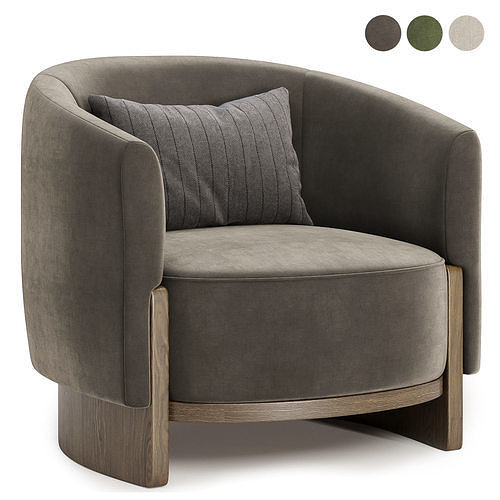 HUG Armchair by Parla design 3D model 3