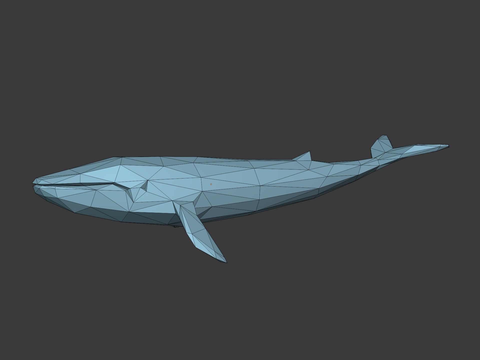 LowPoly Blue Whale Low-poly 3D model_2