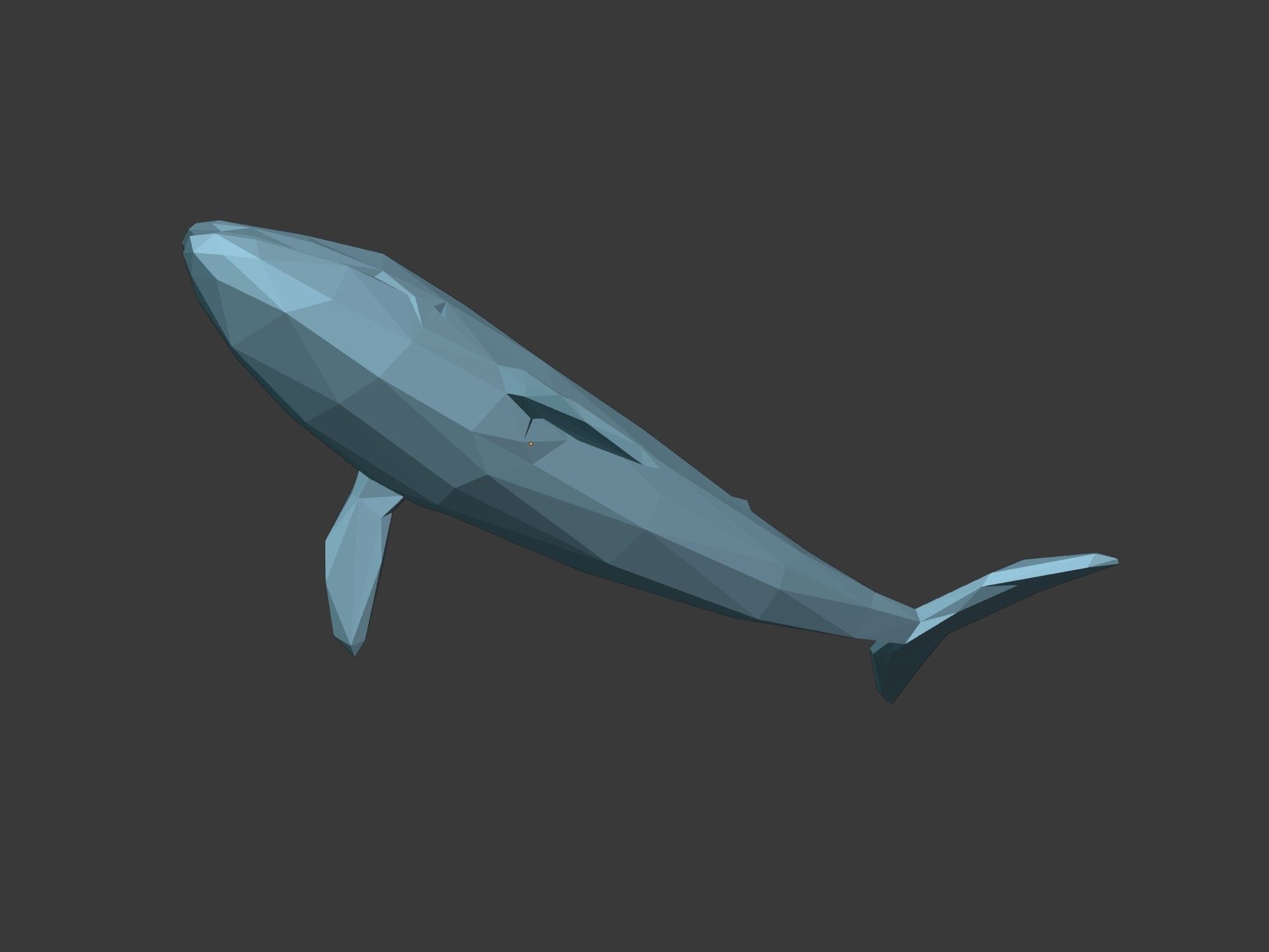 LowPoly Blue Whale Low-poly 3D model_13
