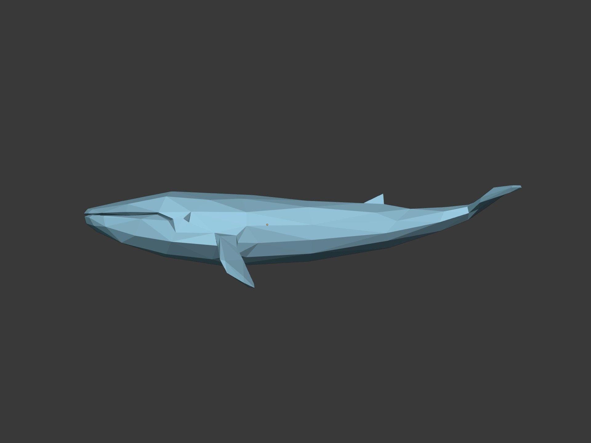 LowPoly Blue Whale Low-poly 3D model_3