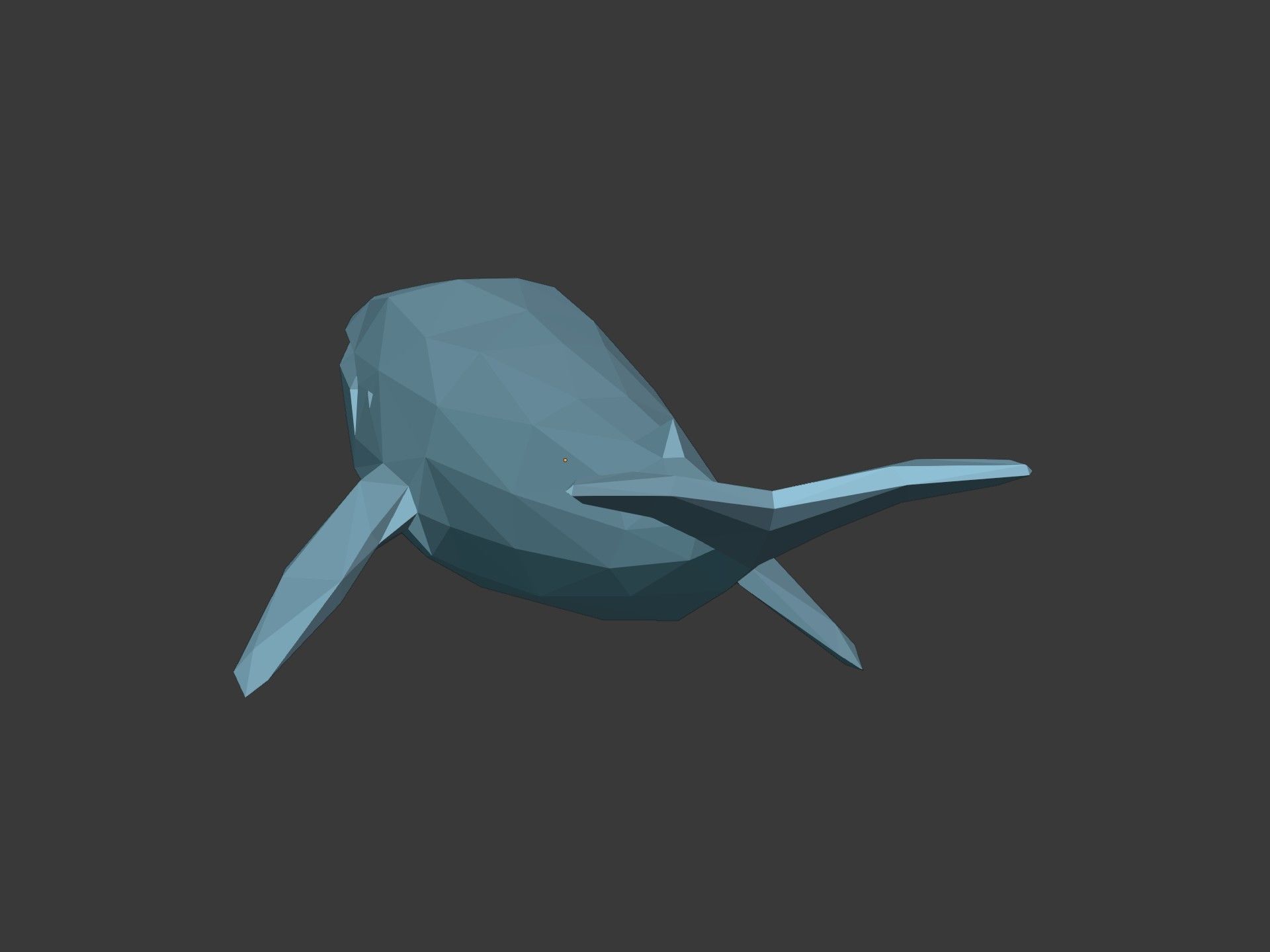 LowPoly Blue Whale Low-poly 3D model_19