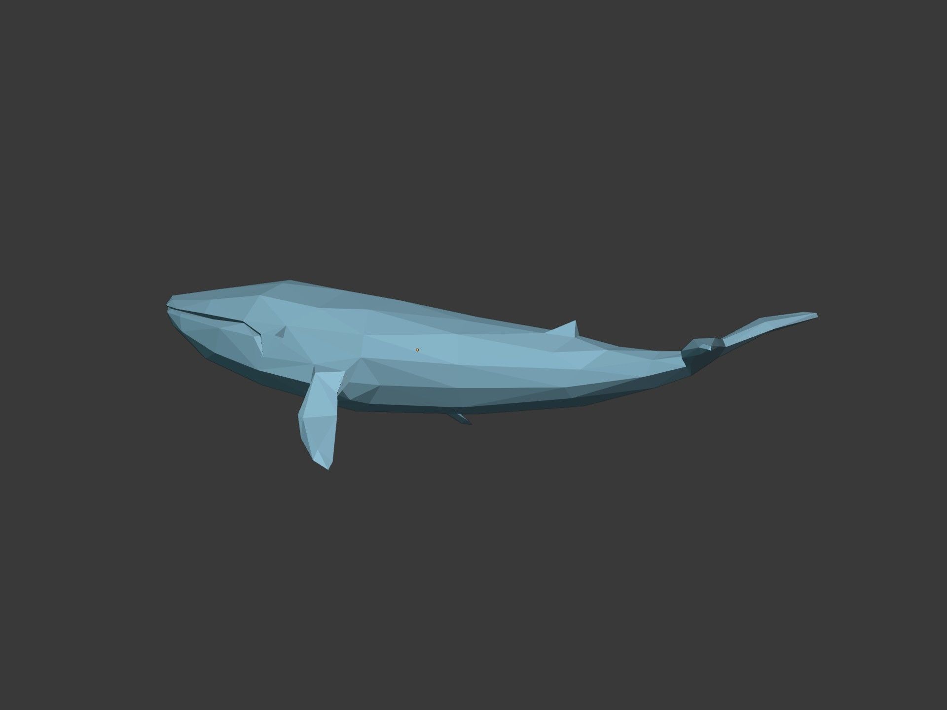 LowPoly Blue Whale Low-poly 3D model_15