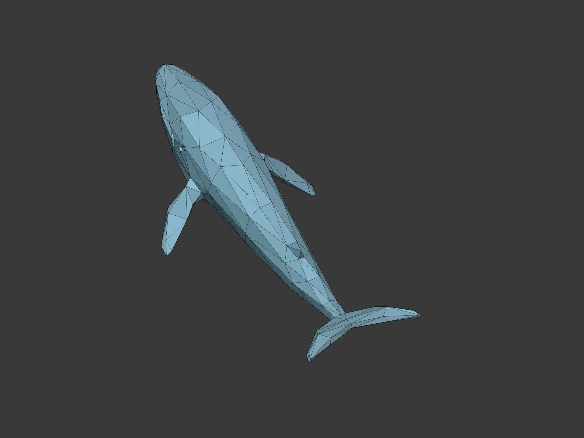 LowPoly Blue Whale Low-poly 3D model_22