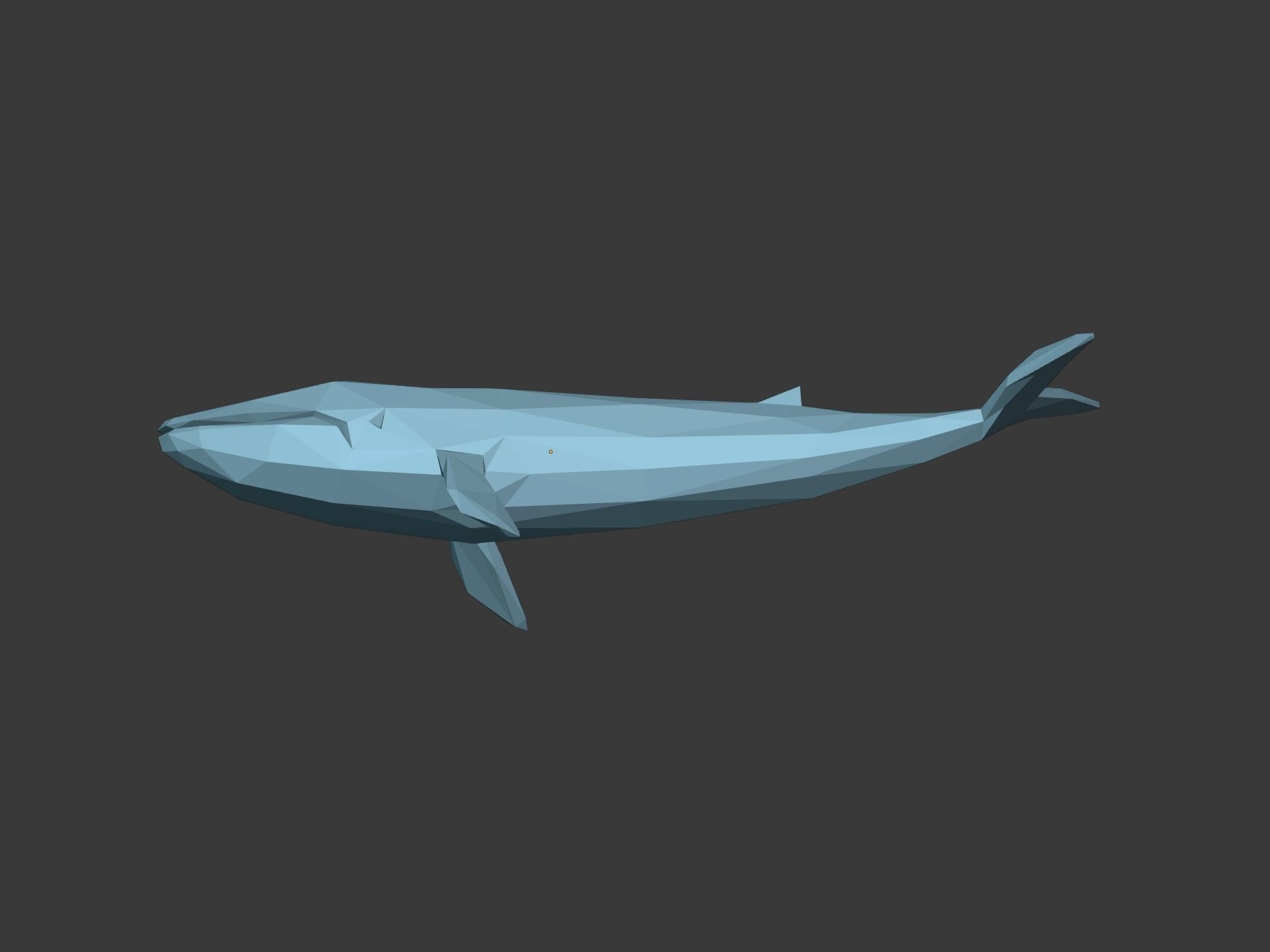 LowPoly Blue Whale Low-poly 3D model_23