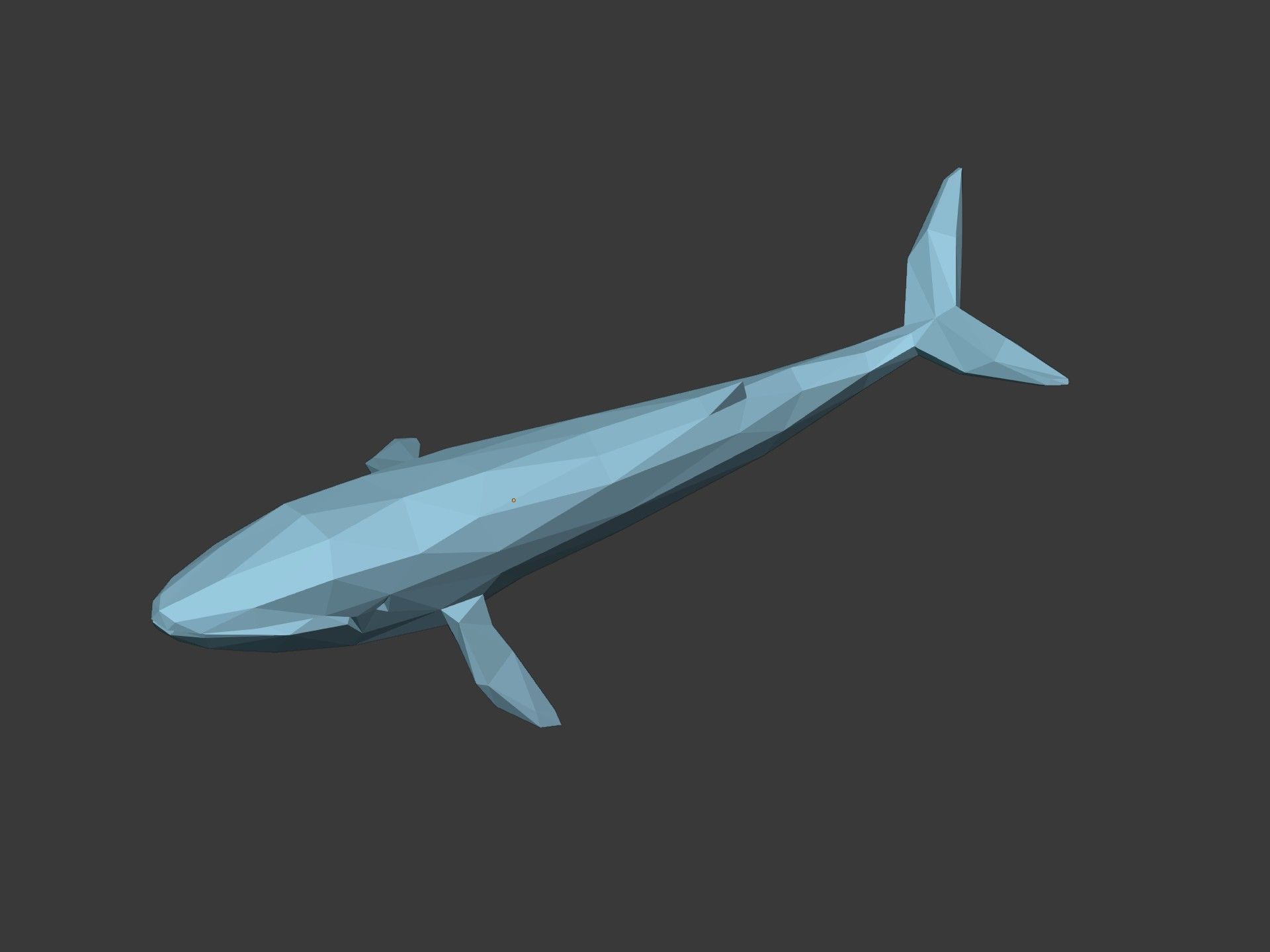 LowPoly Blue Whale Low-poly 3D model_5
