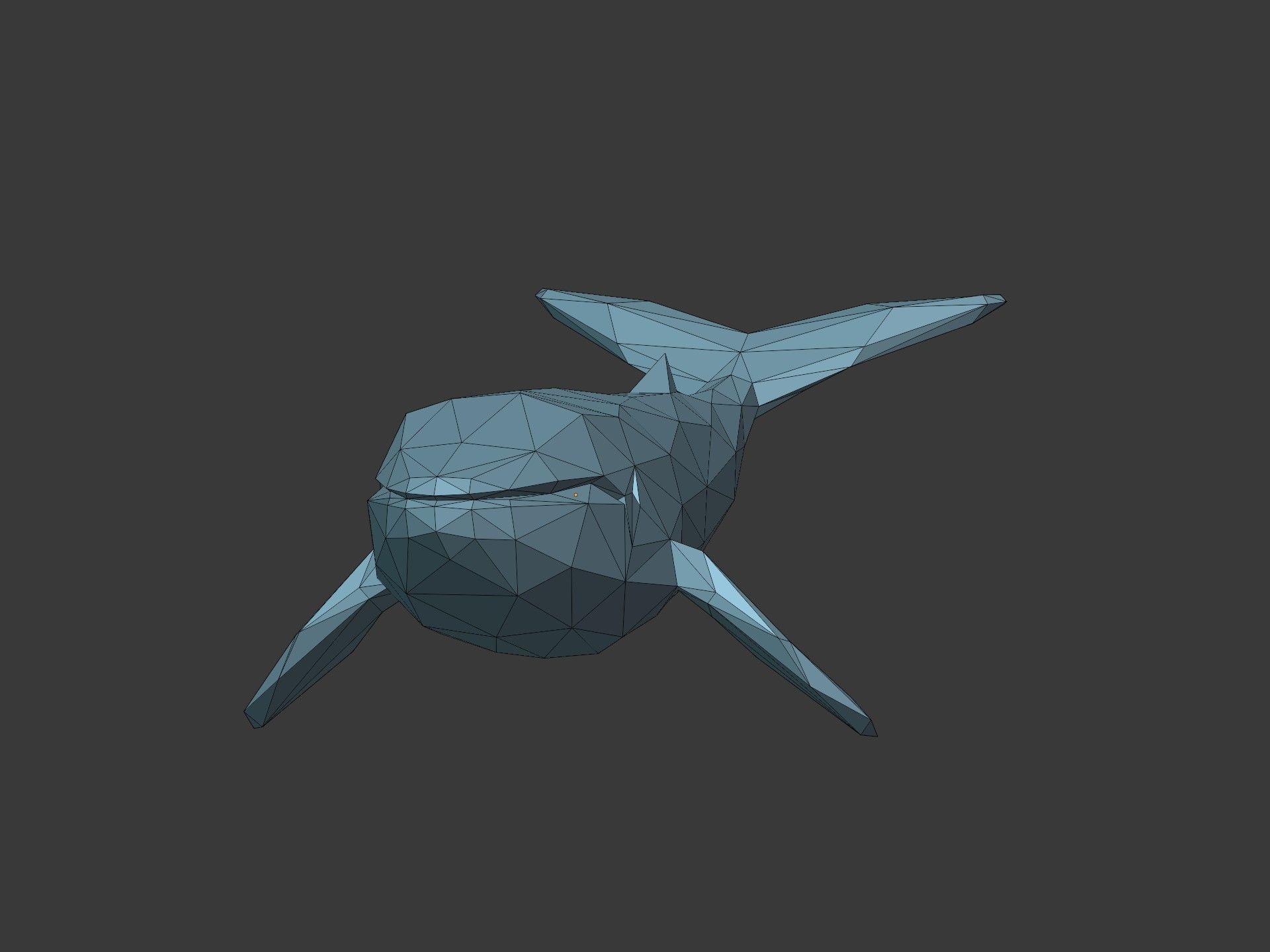 LowPoly Blue Whale Low-poly 3D model_10