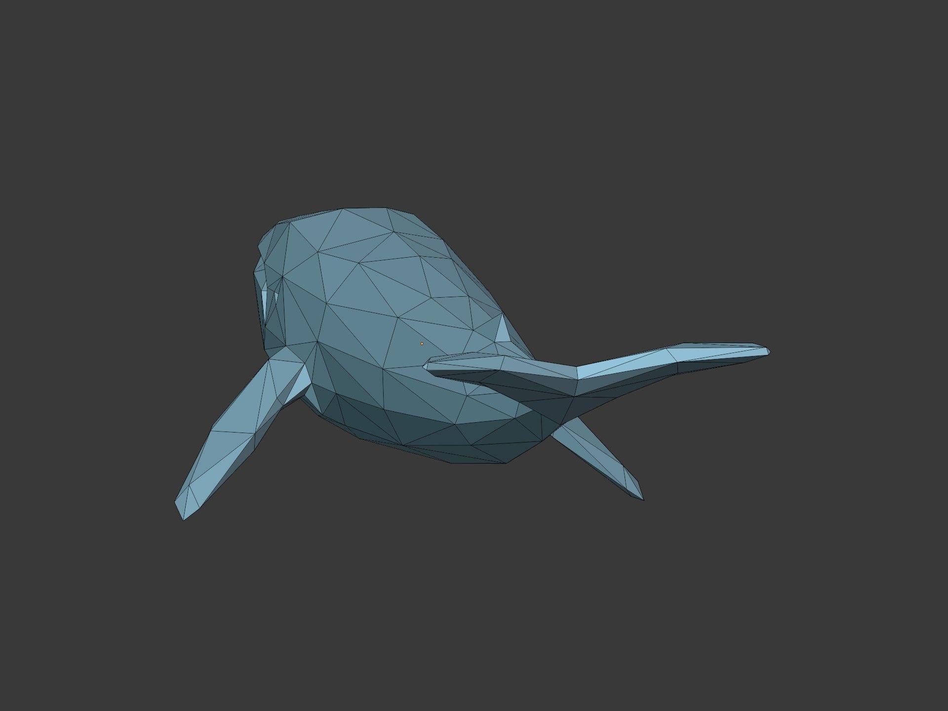 LowPoly Blue Whale Low-poly 3D model_20