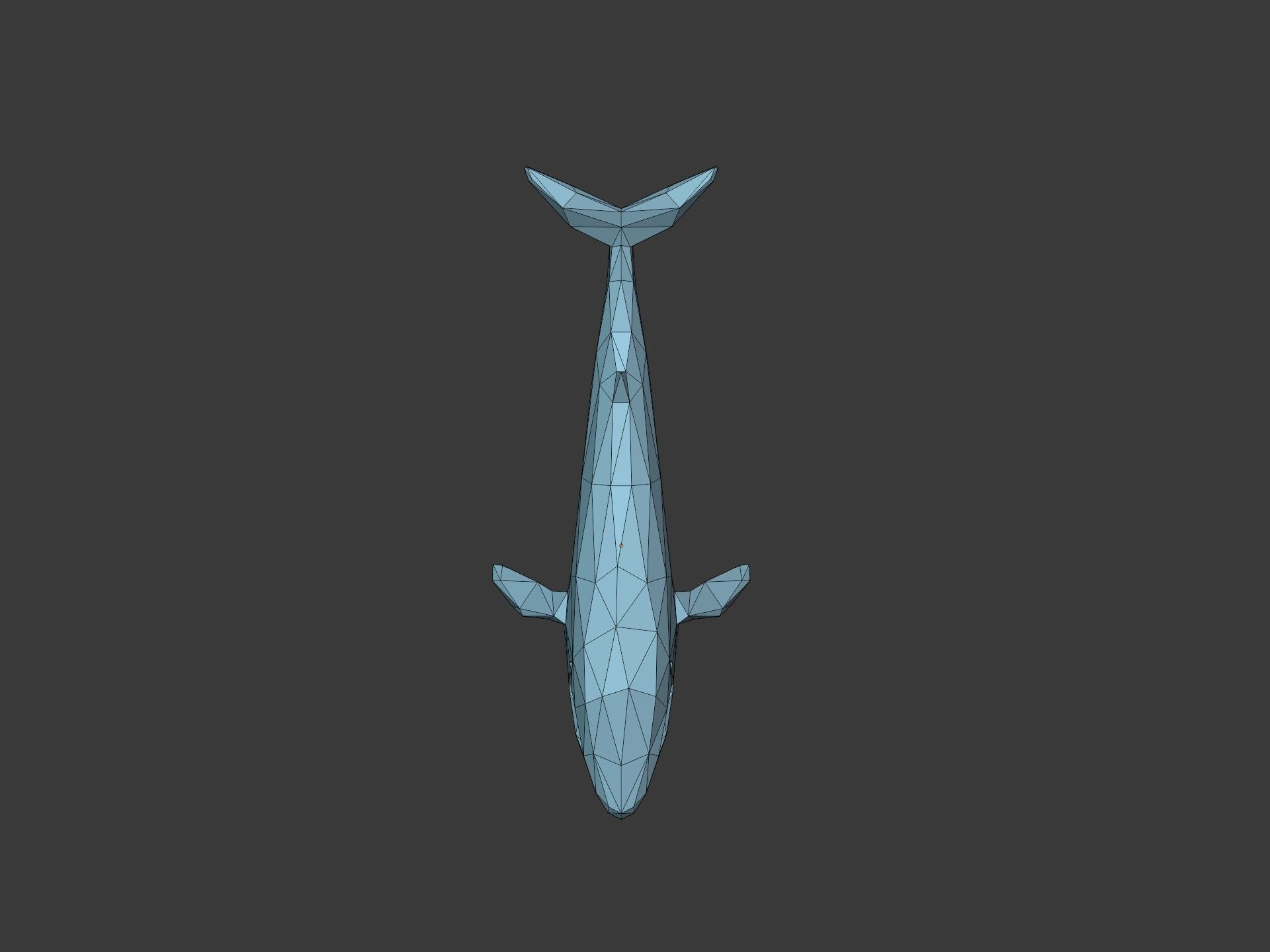 LowPoly Blue Whale Low-poly 3D model_12
